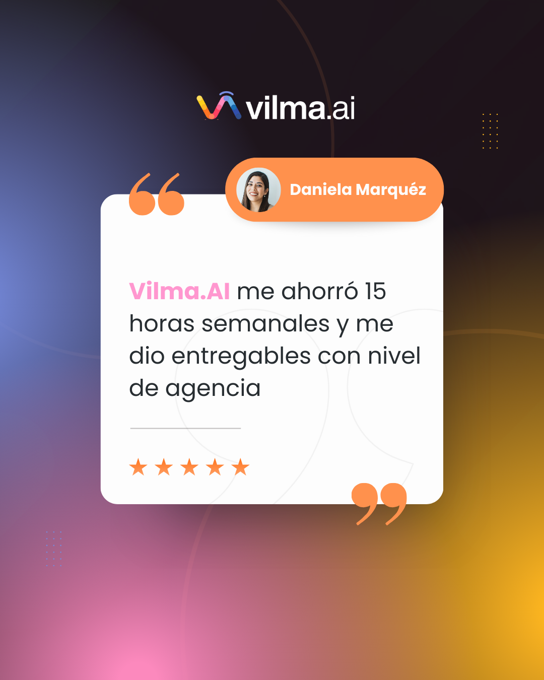 Vilma.ai Facebook ad: Por solo $37/mes