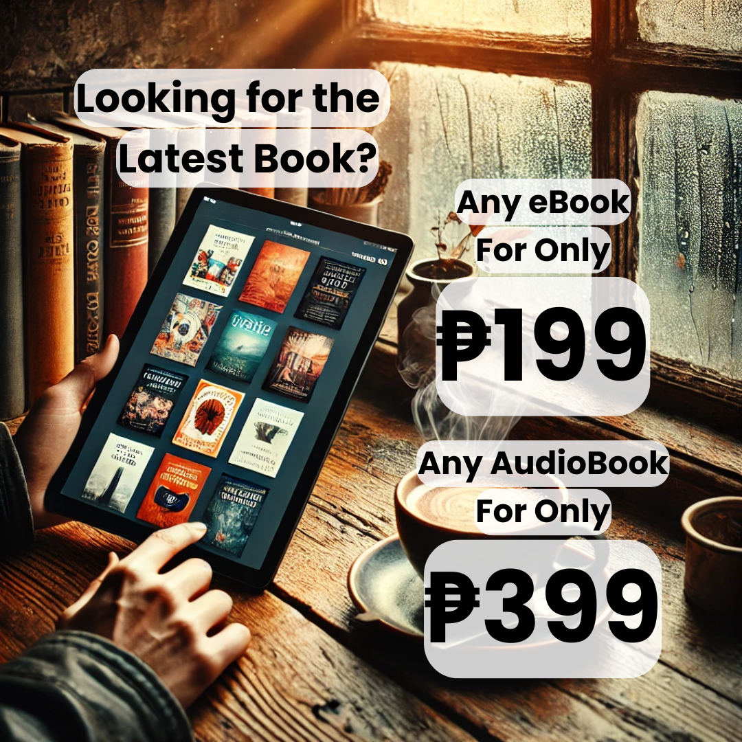 The E-Book Library Facebook ad: Get the Latest Titles at ₱199 per eBook and ₱399 per…