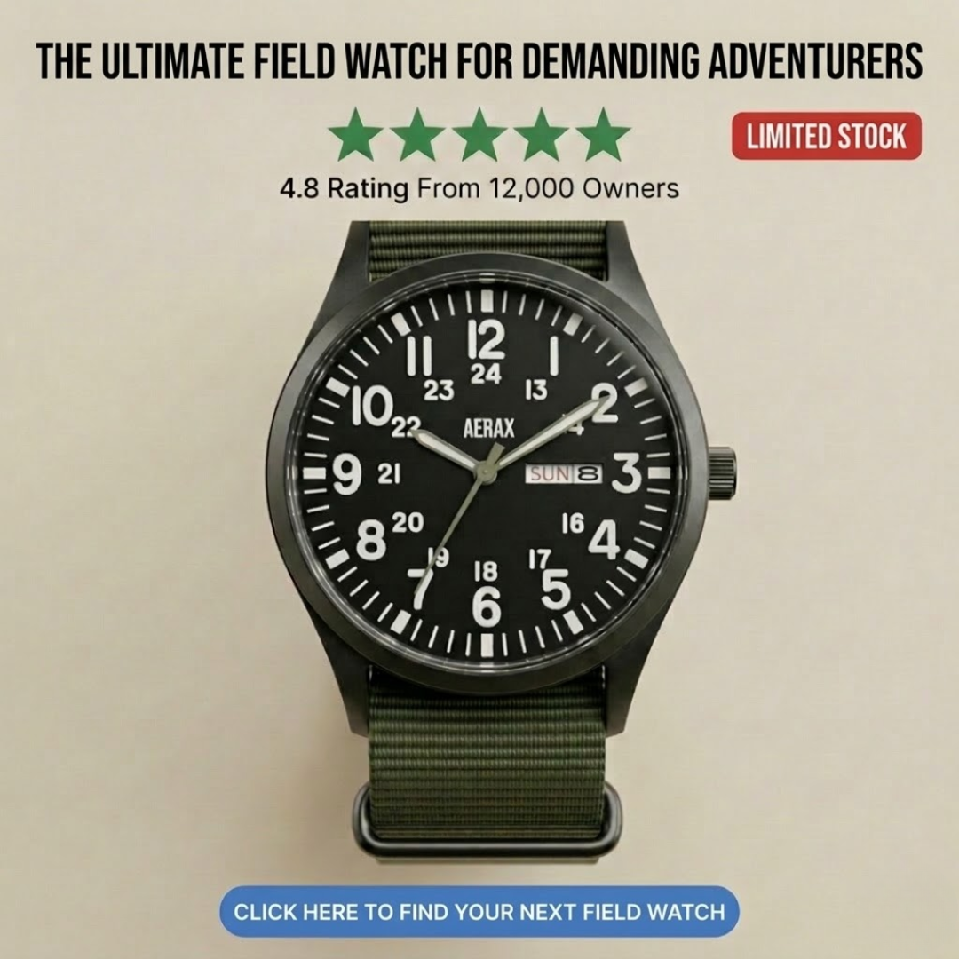 Aerax Watches Facebook ad: Why Thousands Are Switching Back To Field Watches