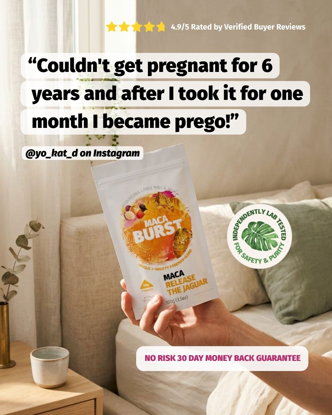 Organic Burst Facebook ad