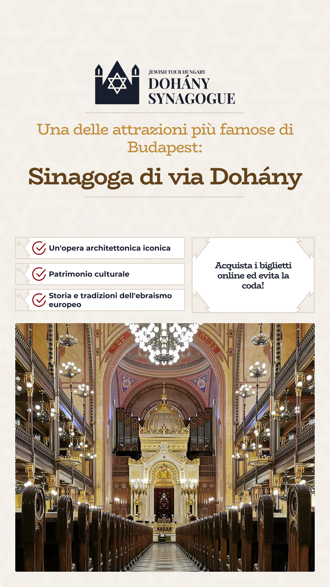 Dohány Street Synagogue Facebook ad