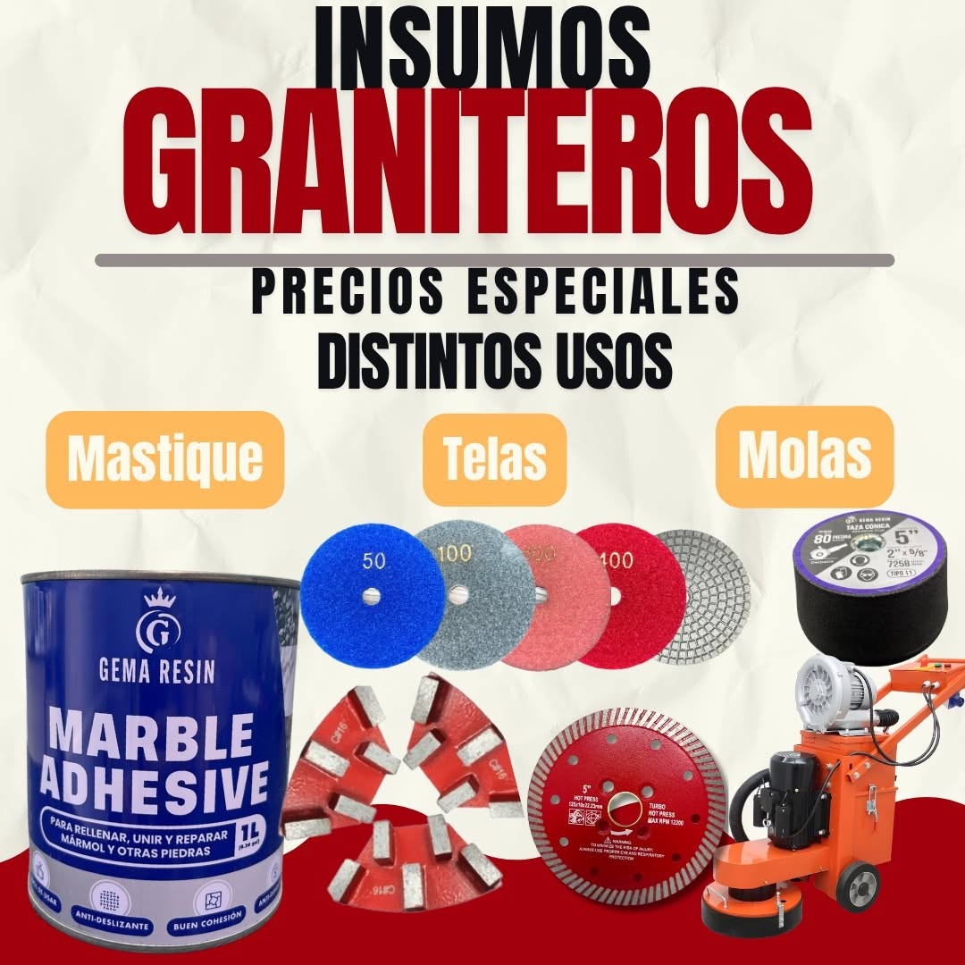 Gema Resin Facebook ad: Insumos graniteros