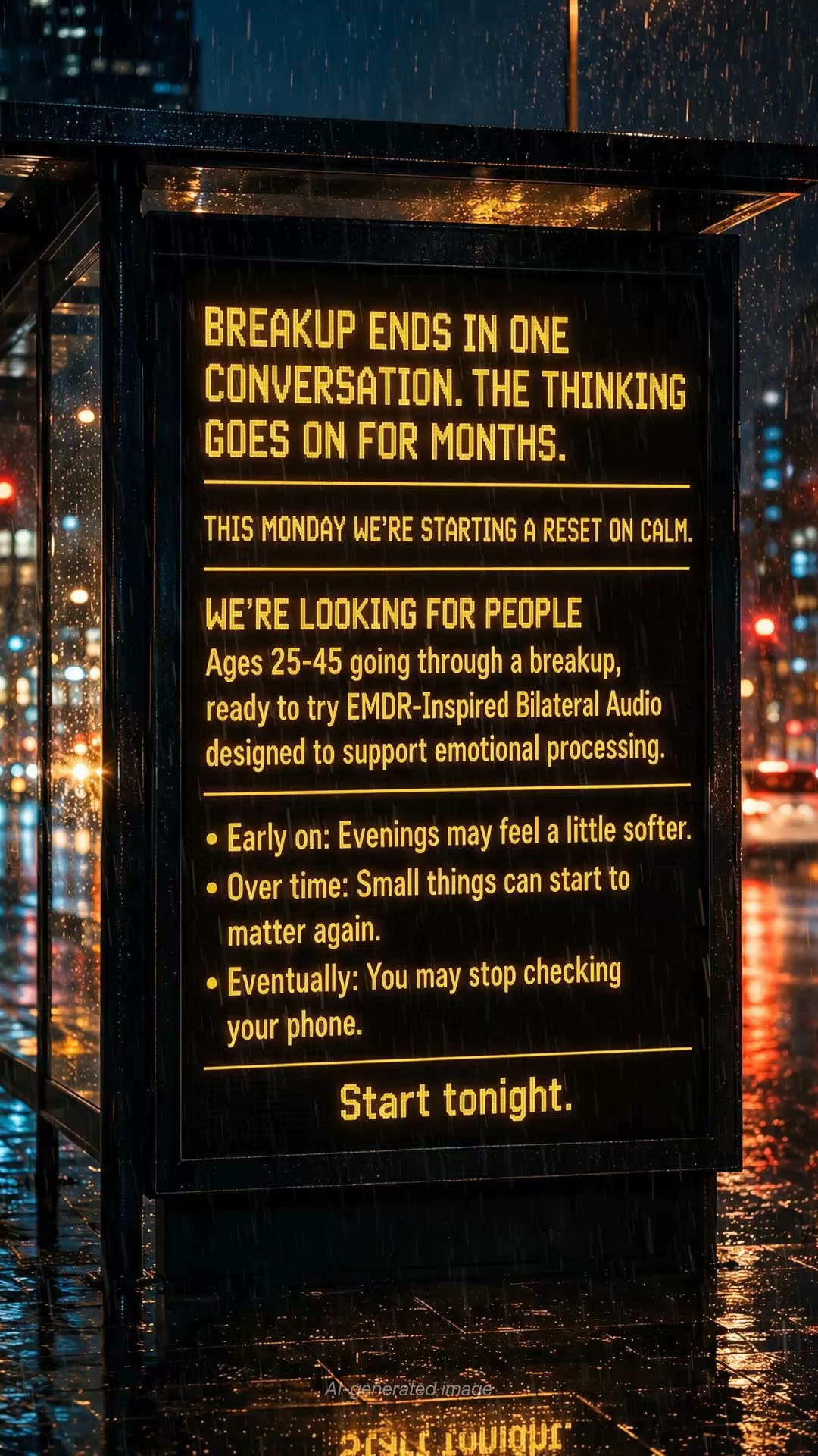 Calm Facebook ad: BREAK THE OVERTHINKING LOOP