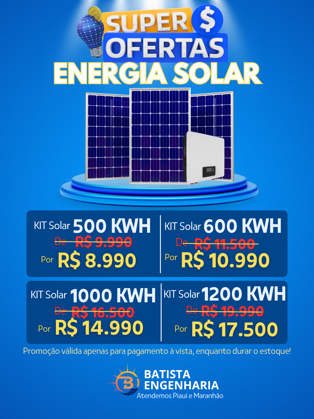 Batista Engenharia Solar Facebook ad