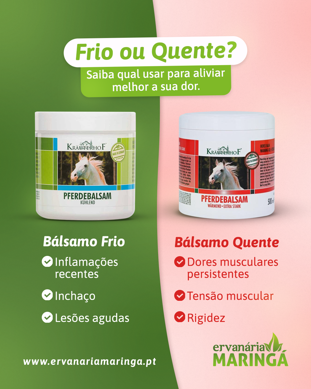 Ervanária Maringá Facebook ad: Alívio muscular diário