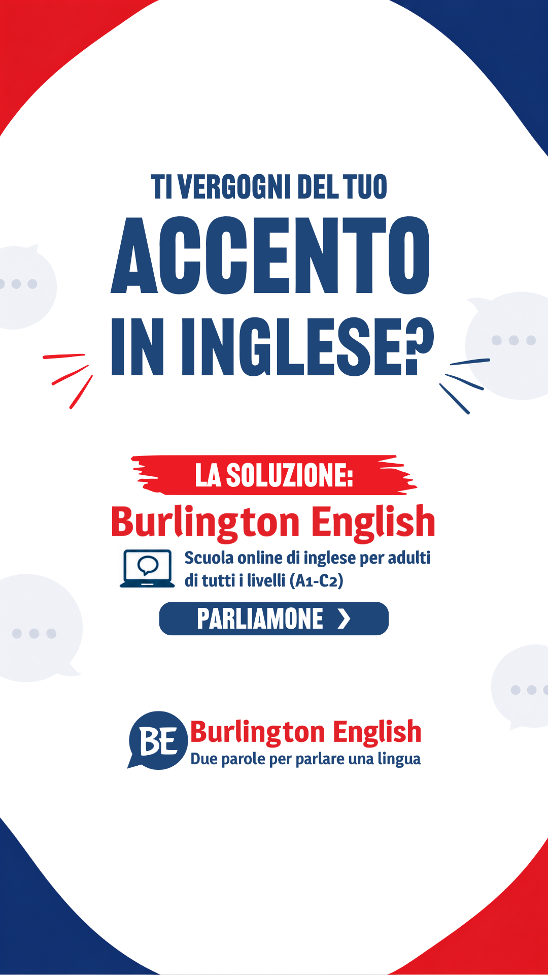 Burlington English Italy Facebook ad