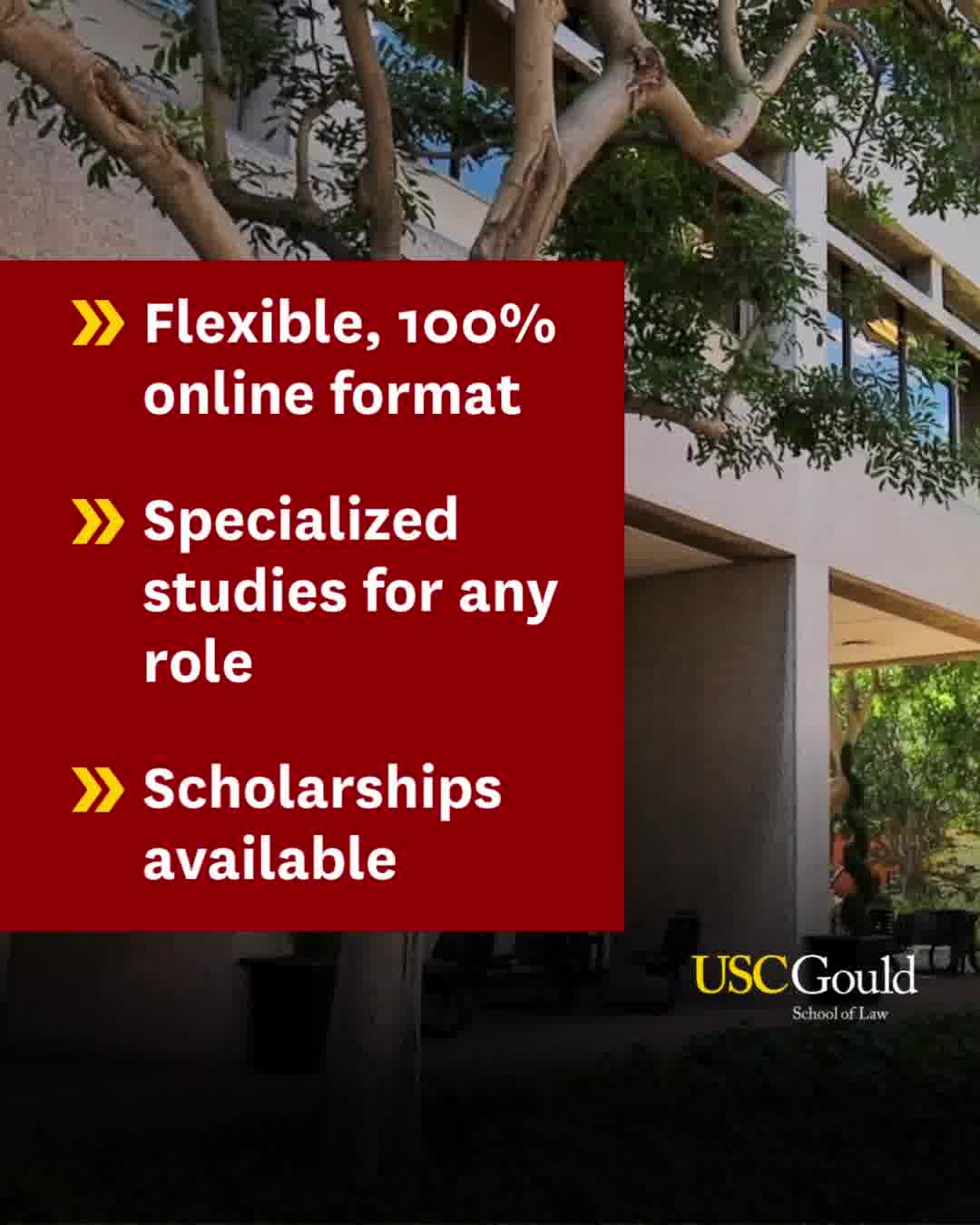 USC Gould School of Law Facebook ad: USC Gould Online MSL