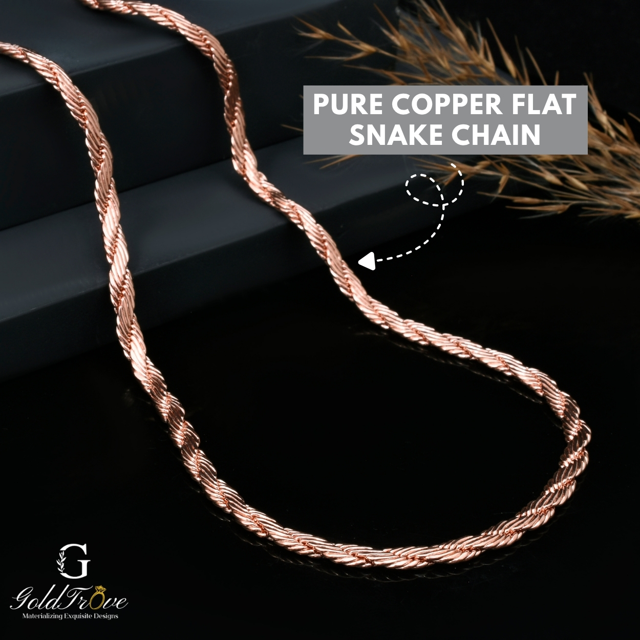GoldTrove Facebook ad: Gold Trove Copper Chain Collection!