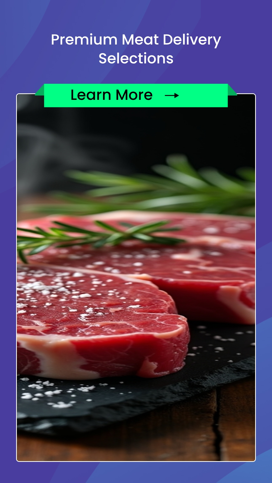 SwiftResults Today Facebook ad: Premium Meat Delivery Selections.