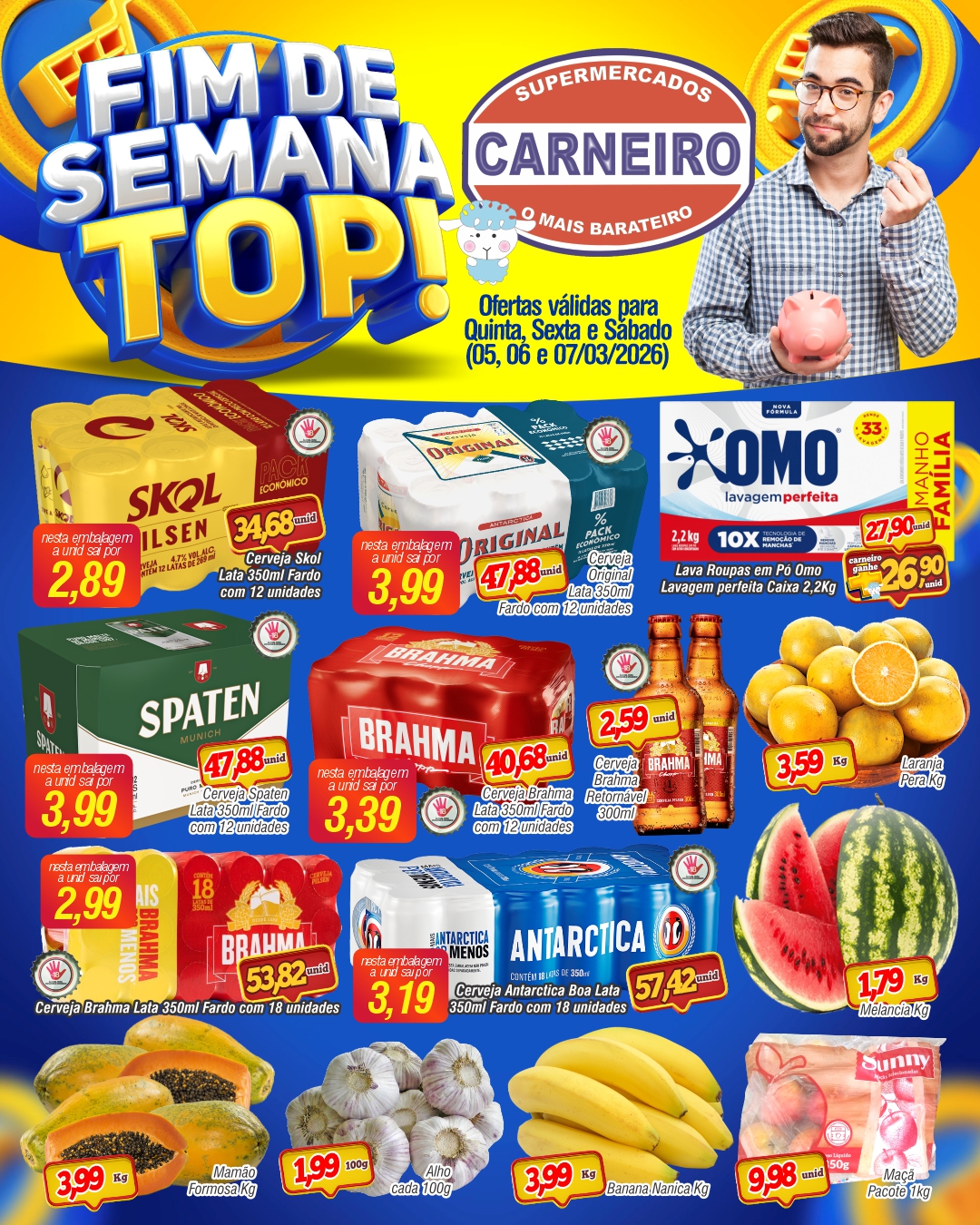 Supermercado Carneiro Facebook ad: Fim de semana TOP é no Supermercado Carneiro!
