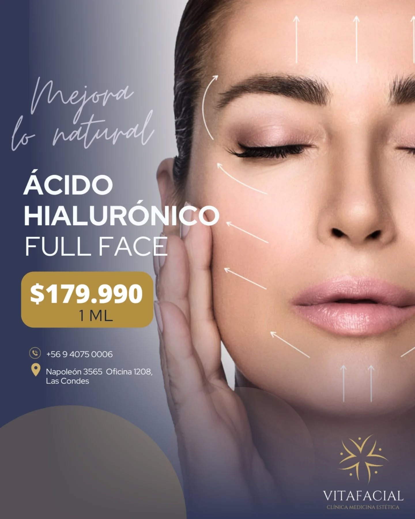 Dra. Quinteros Facebook ad: Luce tu mejor versión con Vitafacial!