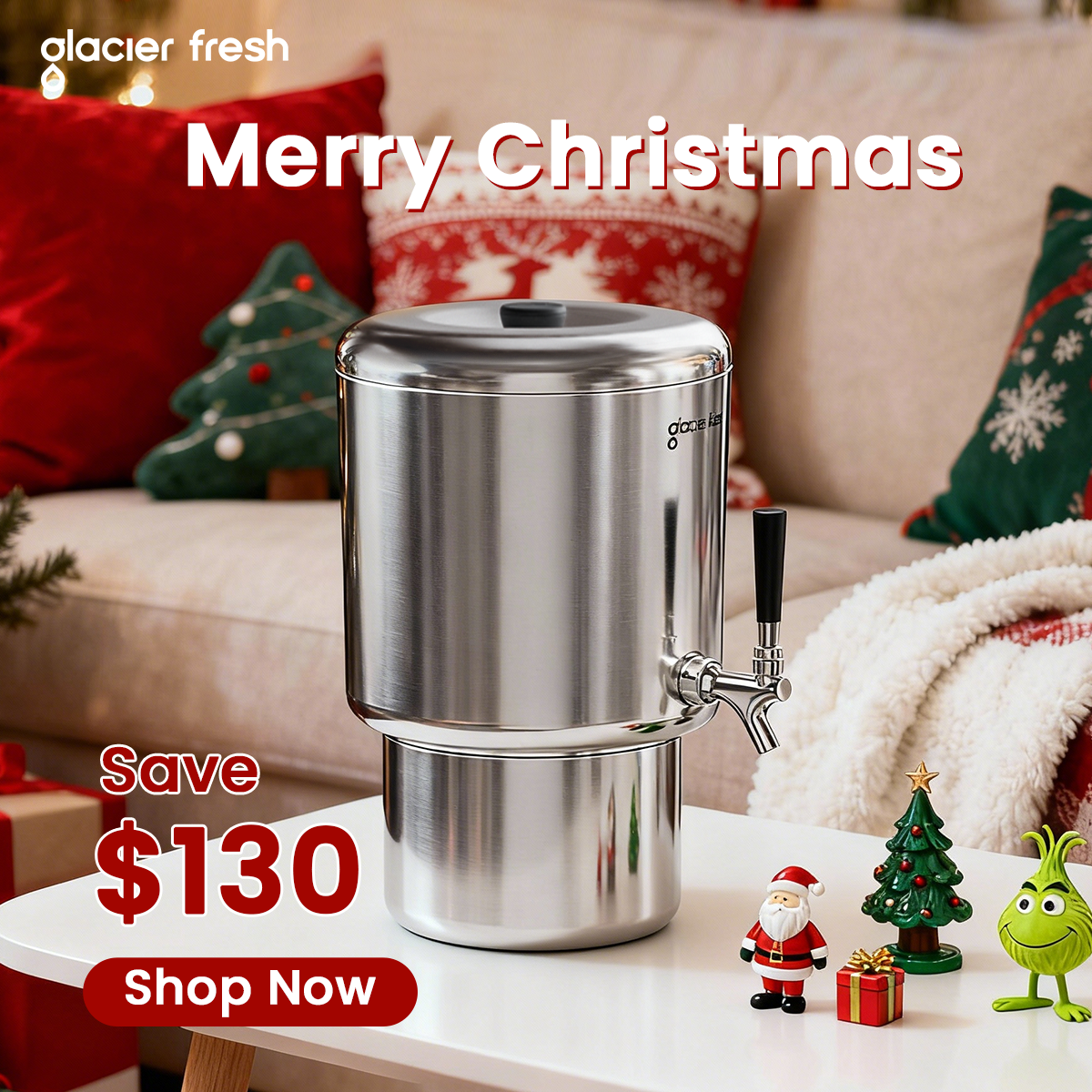 Glacier Fresh Facebook ad: UP TO $130 | Code:PC041