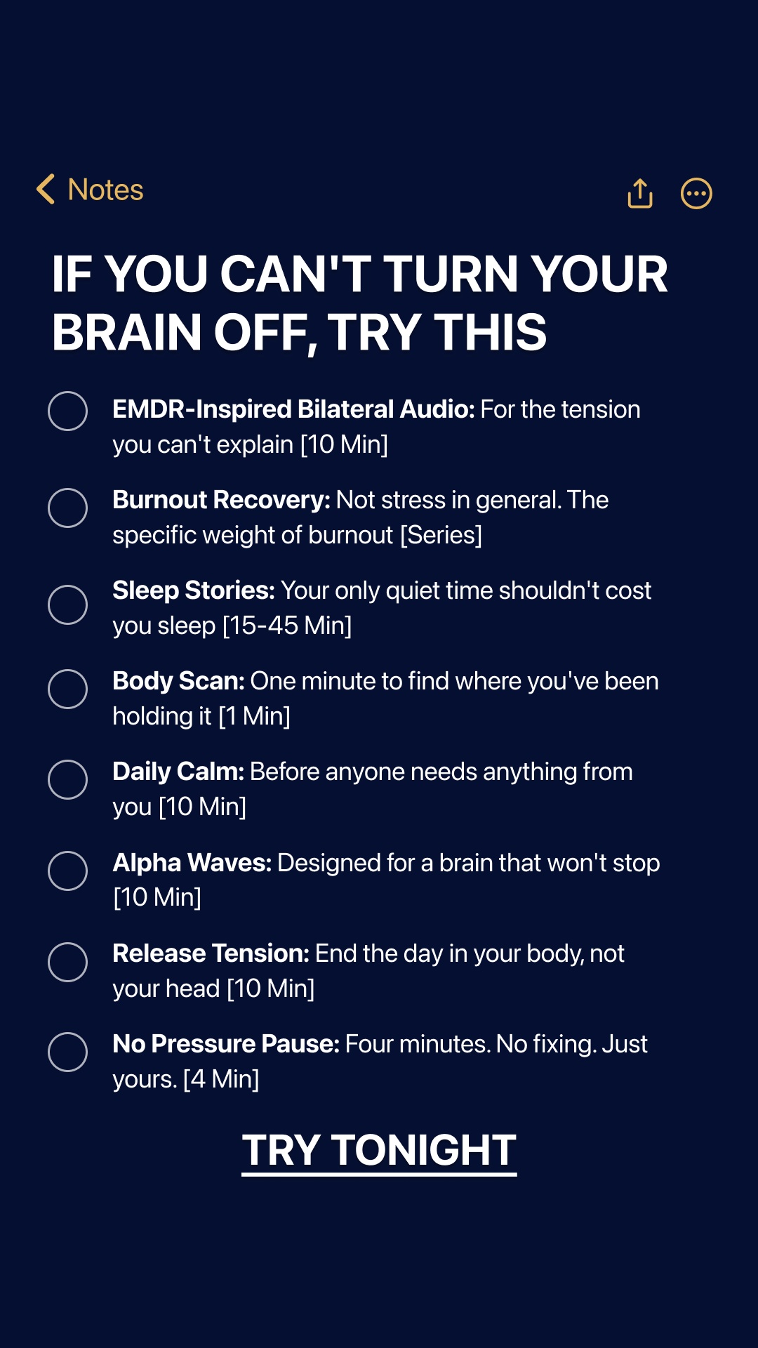 Calm Facebook ad