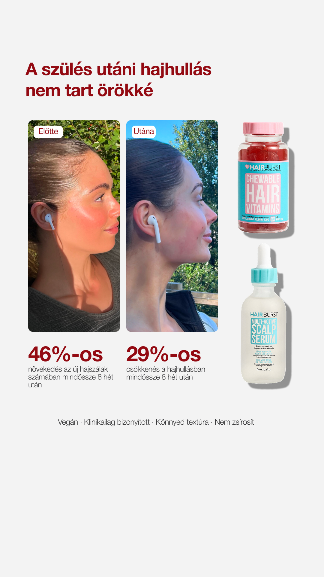 Hairburst Hungary Facebook ad