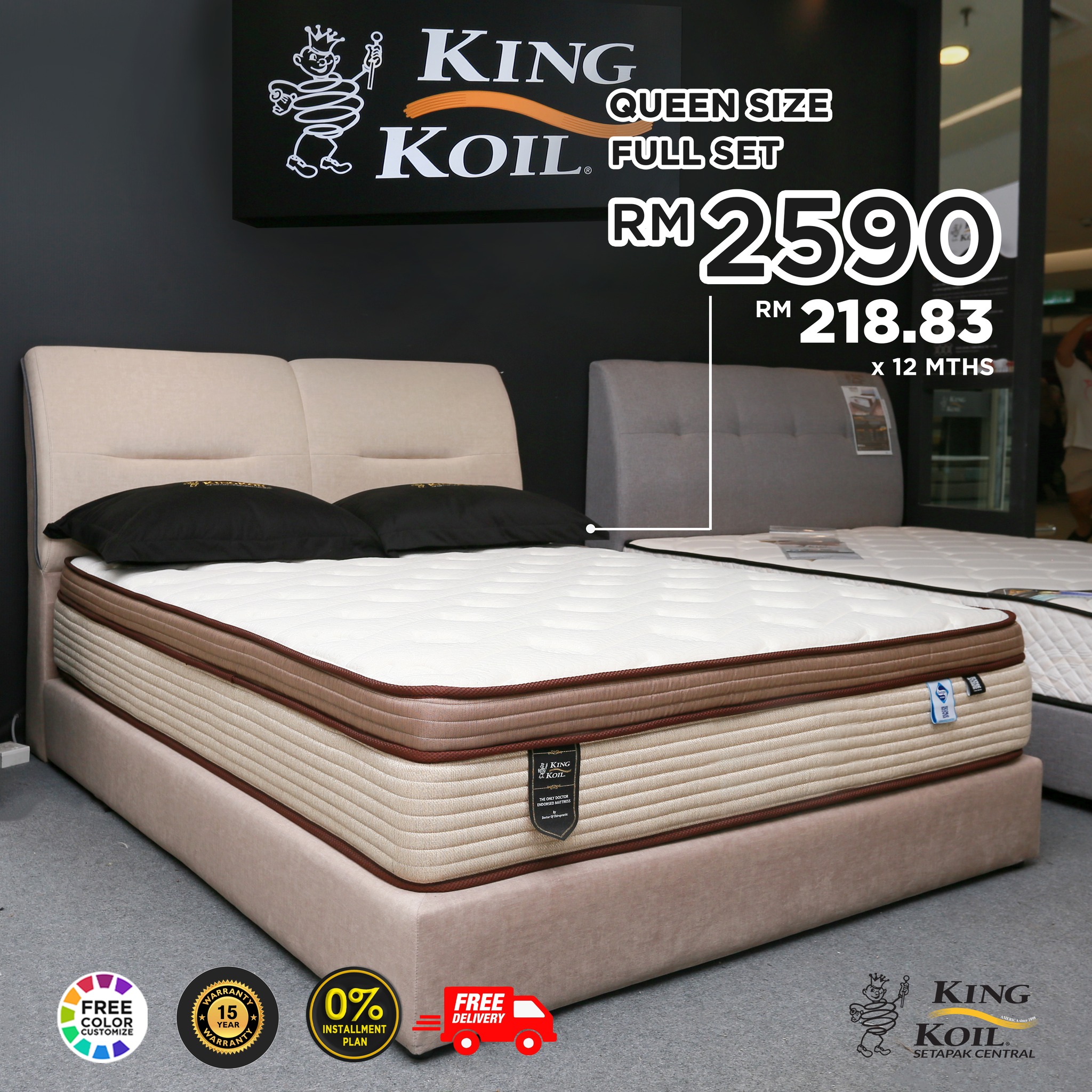 King Koil Mattress Store-KL Facebook ad: Curious about what's causing your back pain?