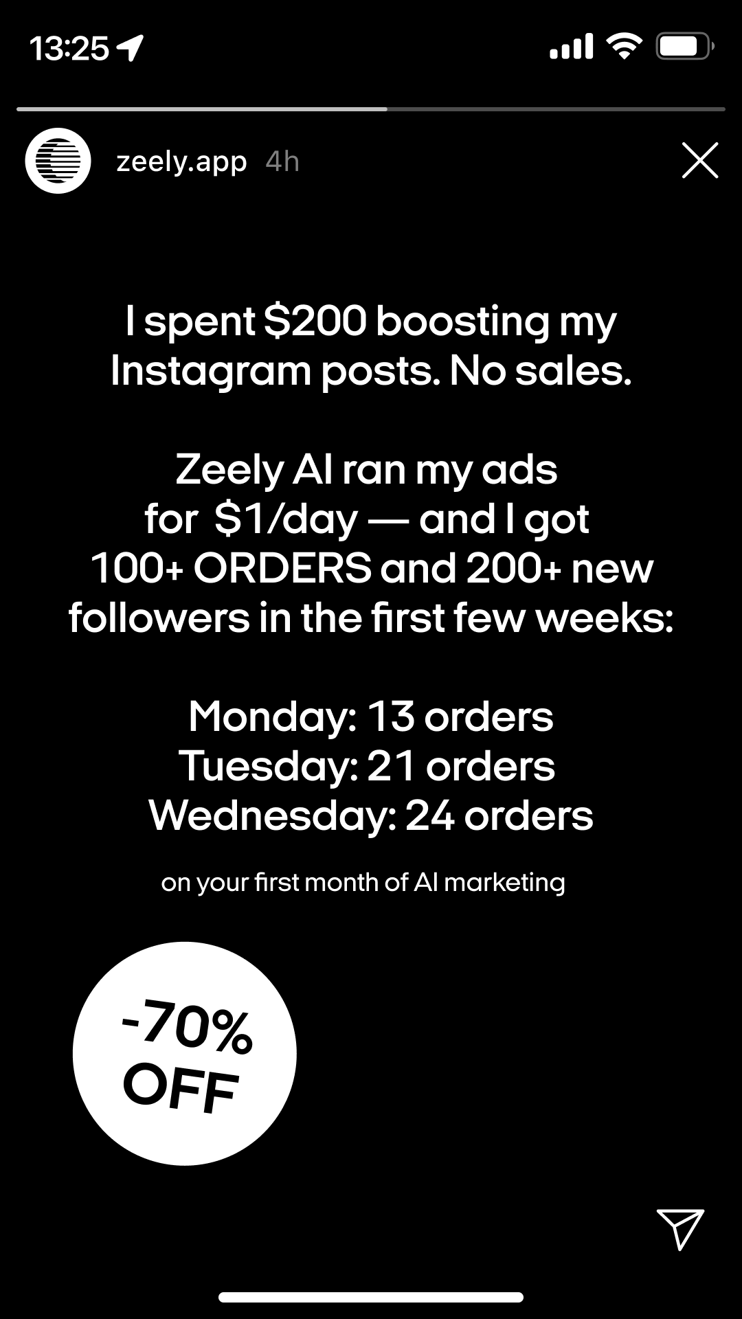 Zeely Facebook ad