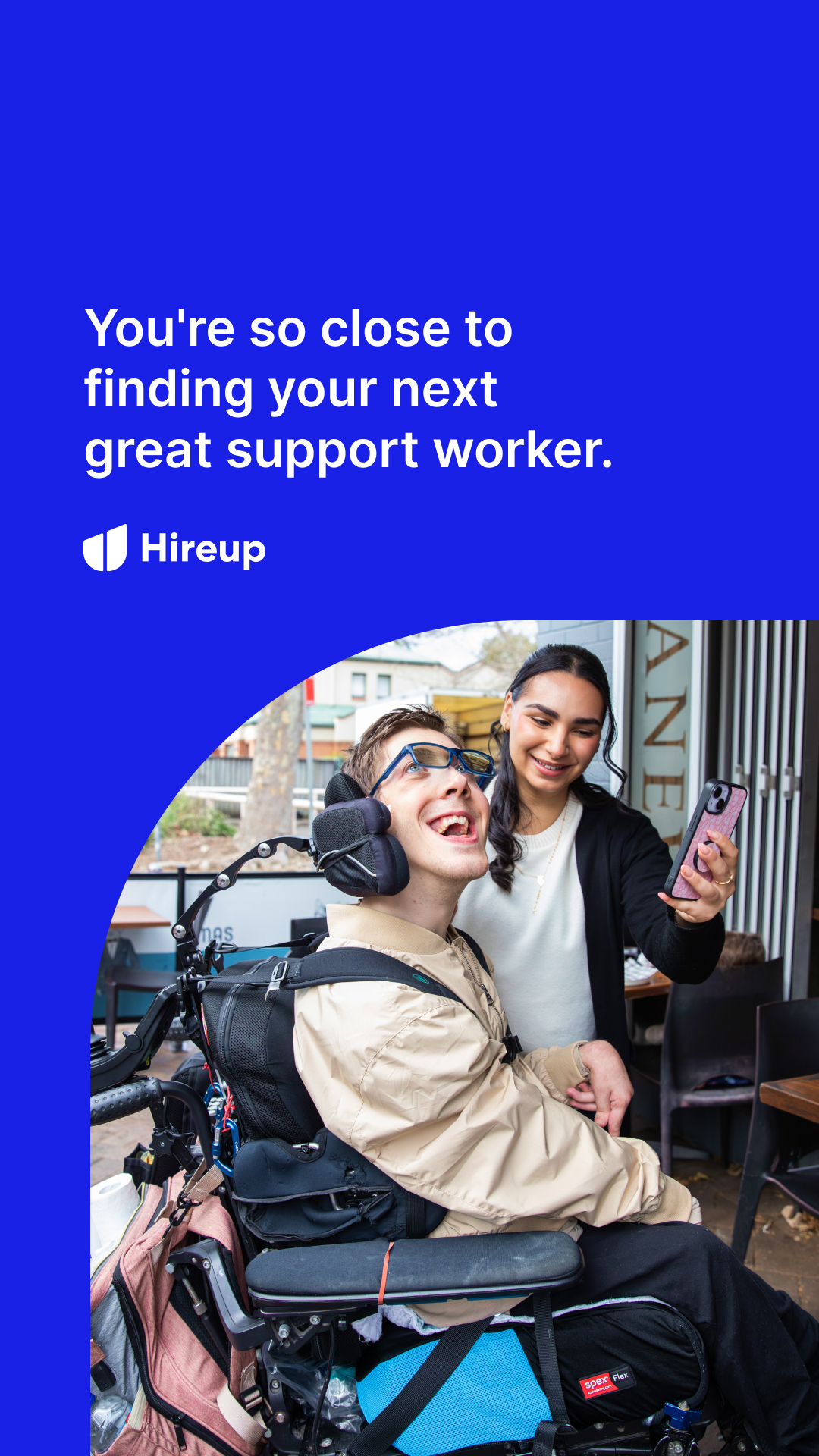 Hireup Facebook ad