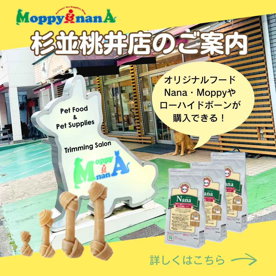 モッピーアンドナナ Facebook ad: ♪ワンちゃん・猫ちゃんと一緒に入店・お買い物できます♪