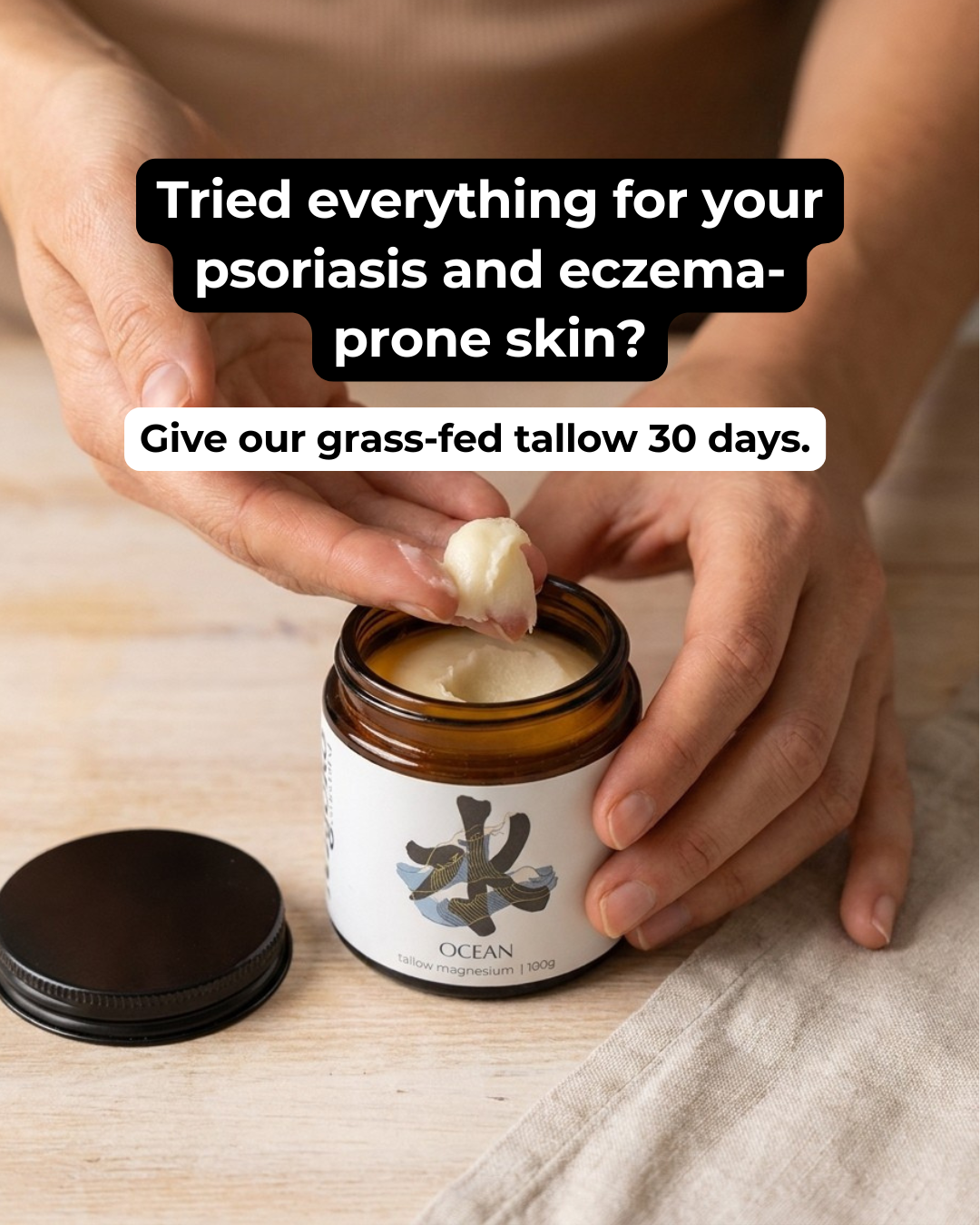 Myoko Embodied Facebook ad: The tallow difference is clear.