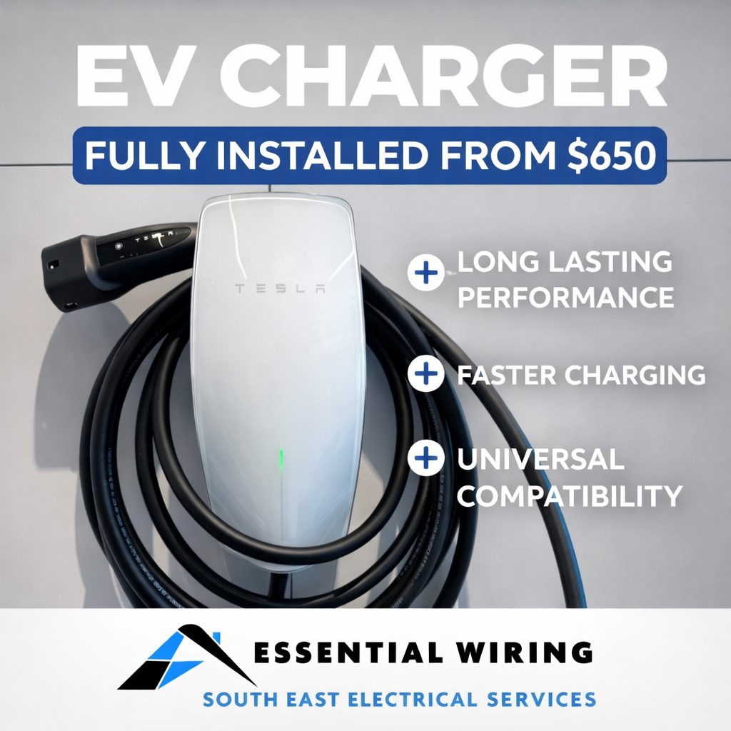 Essential Wiring Facebook ad: EV Charger From $650
