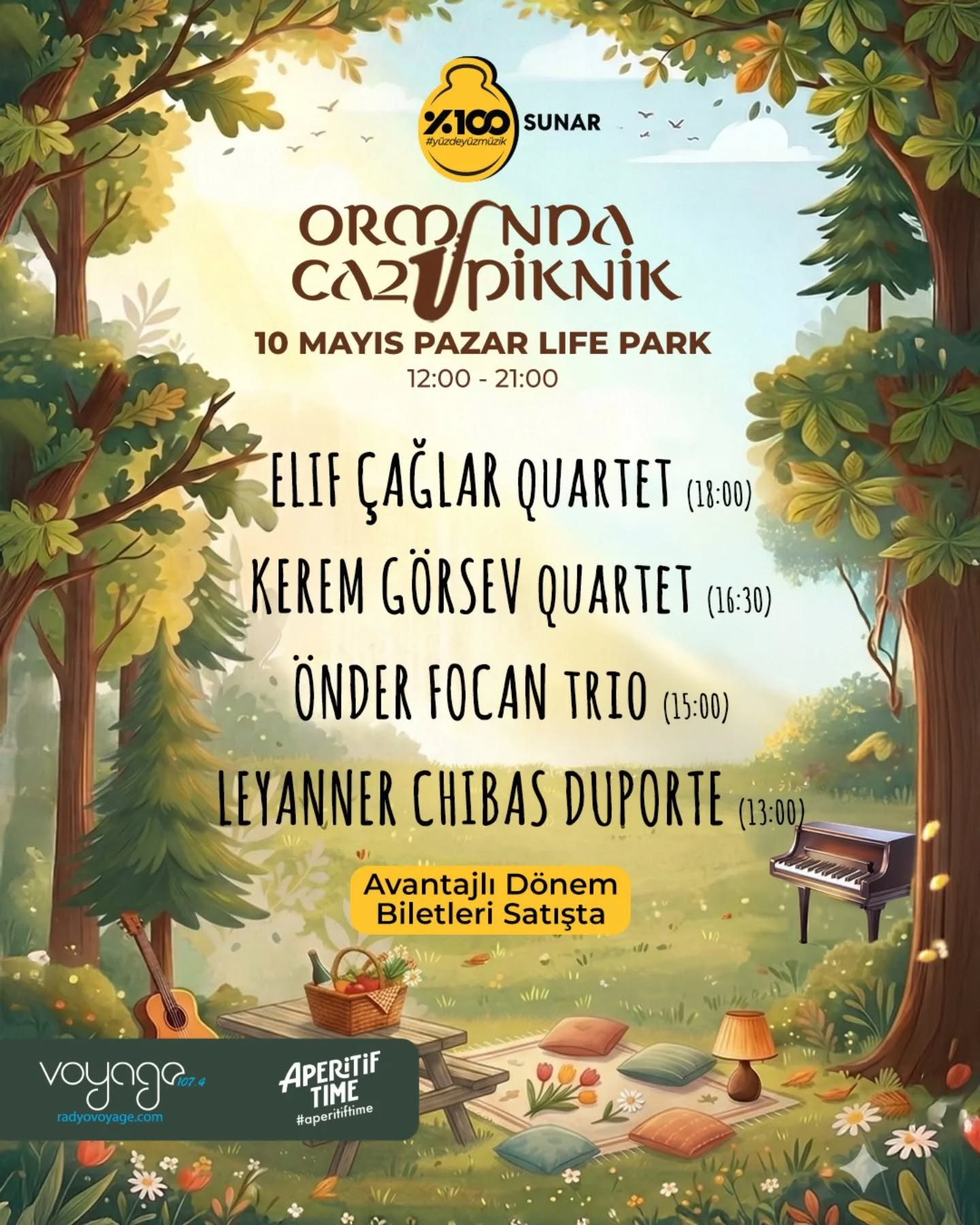 Lifepark İstanbul Facebook ad: Yüzdeyüz Müzik Sunar: Ormanda Caz & Piknik 5.
