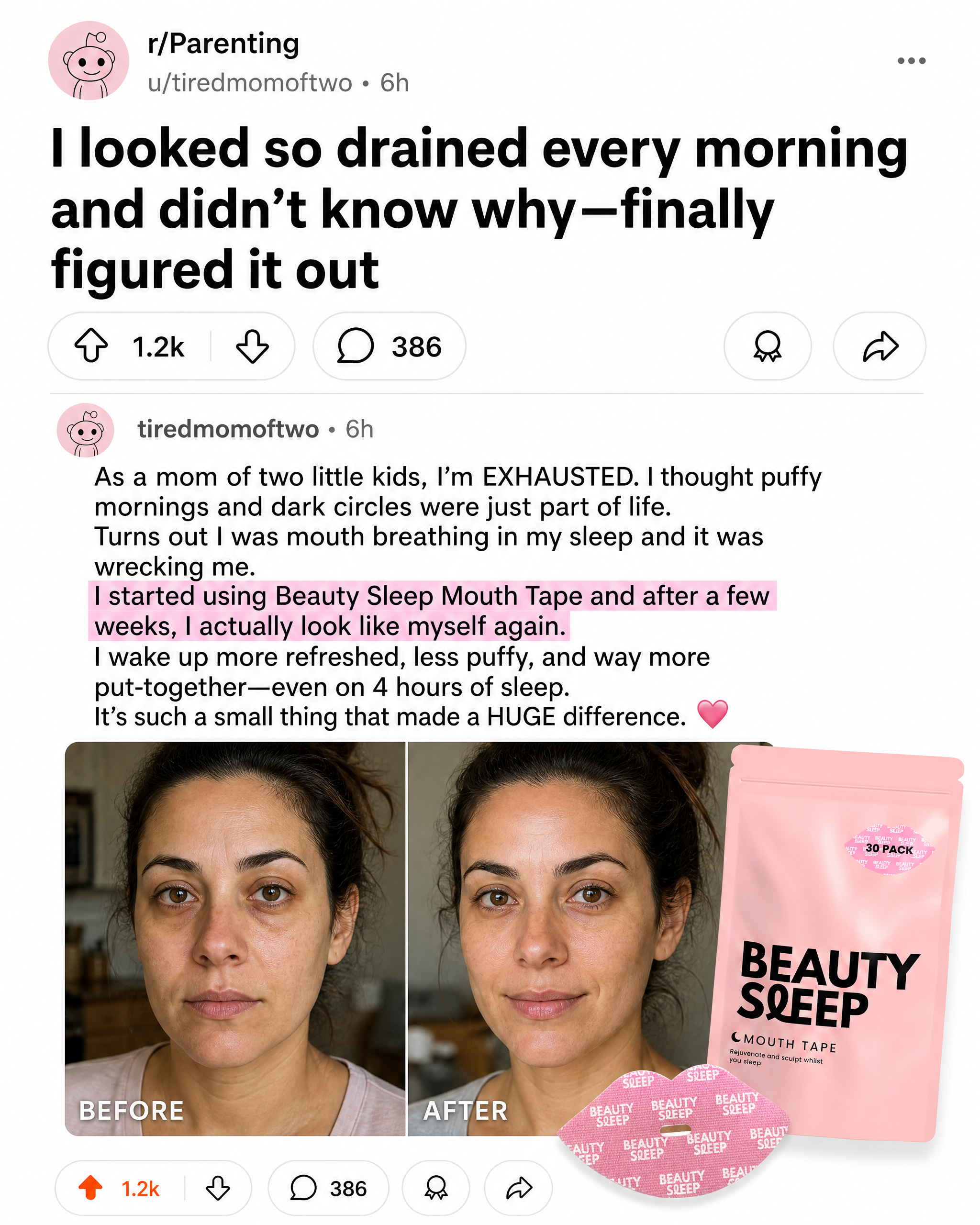 Beauty Sleep Facebook ad