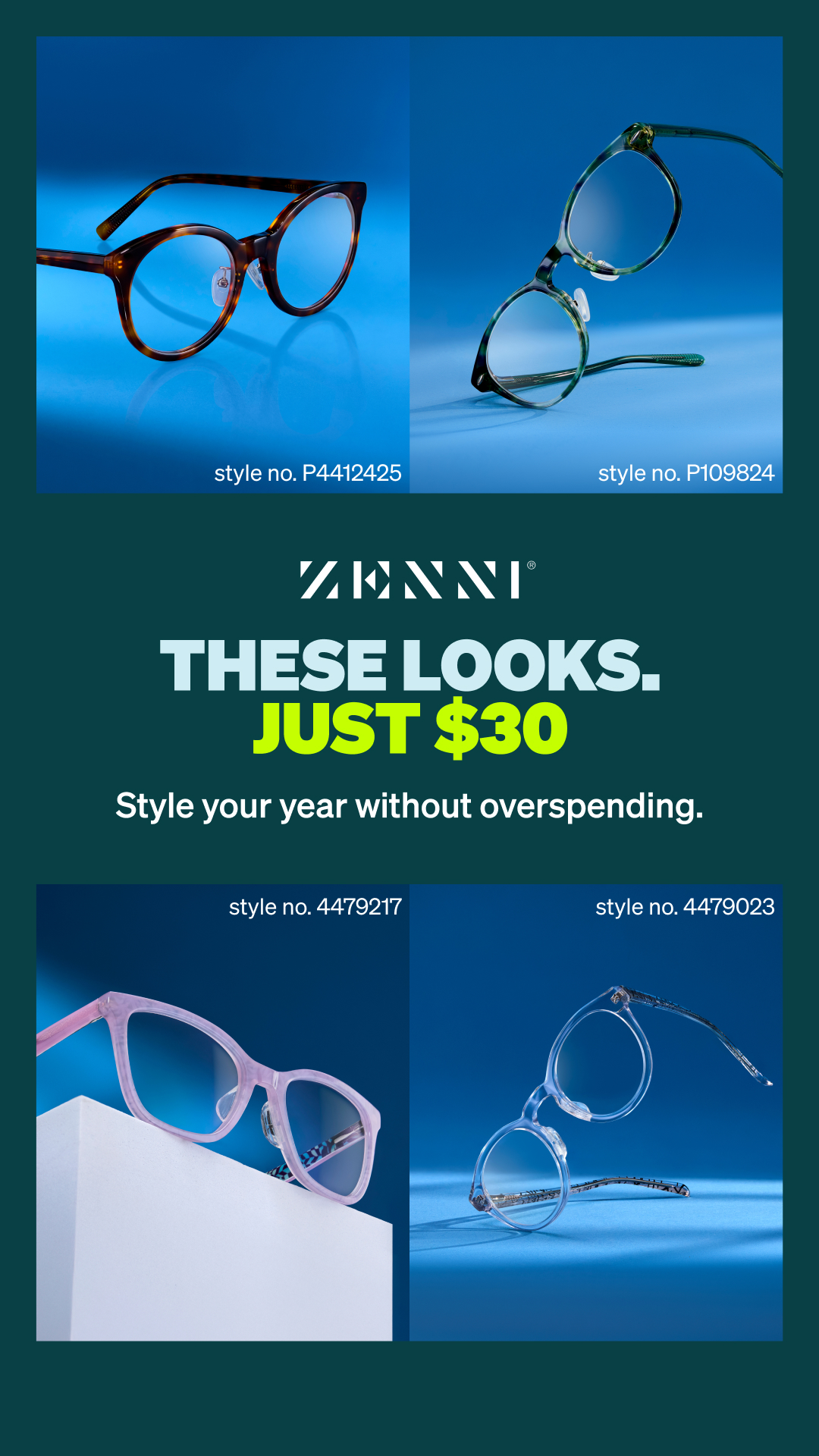 Zenni Optical Facebook ad