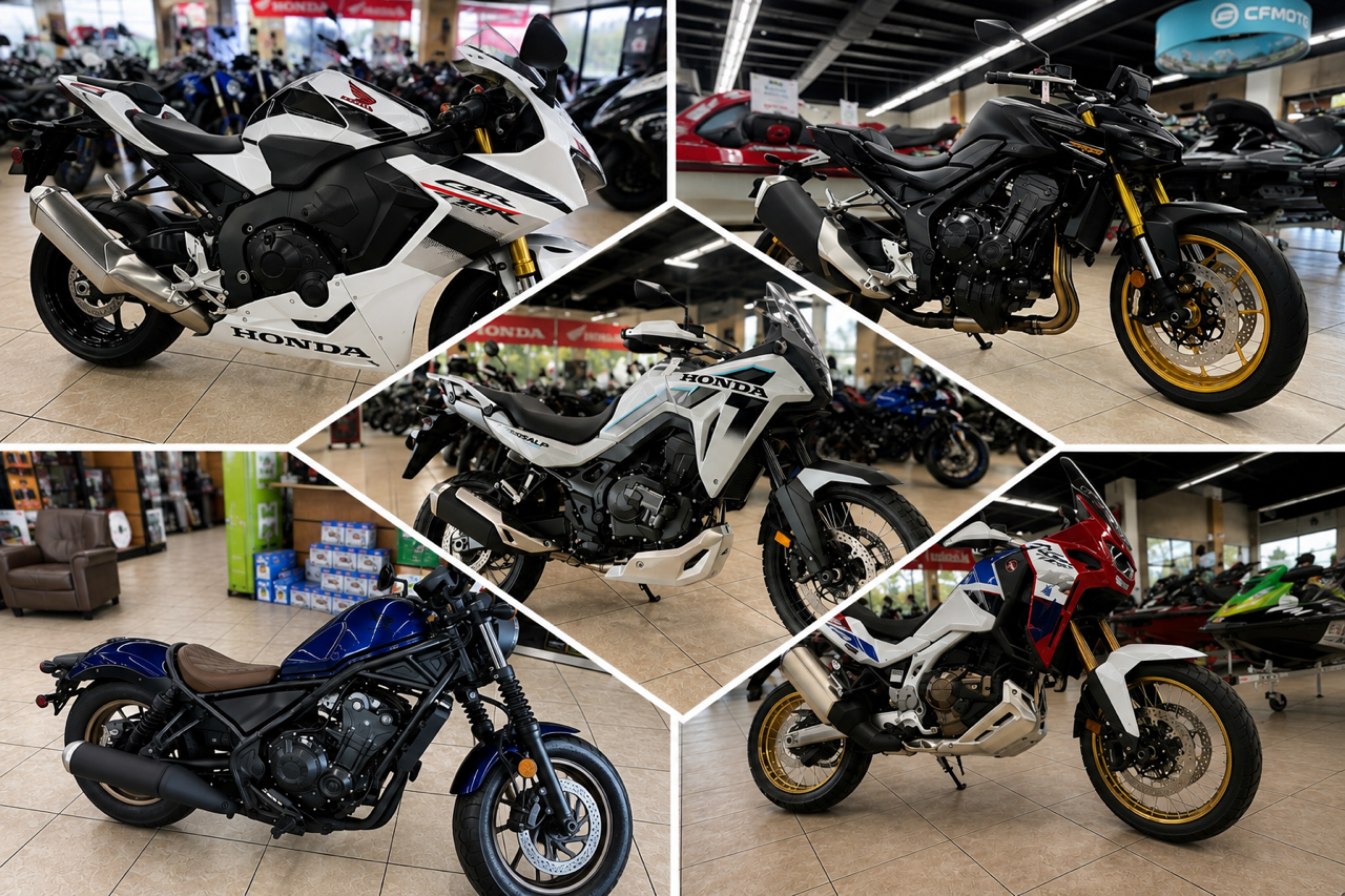 Full Throttle Powersports Facebook ad: Honda Motorcycles Here