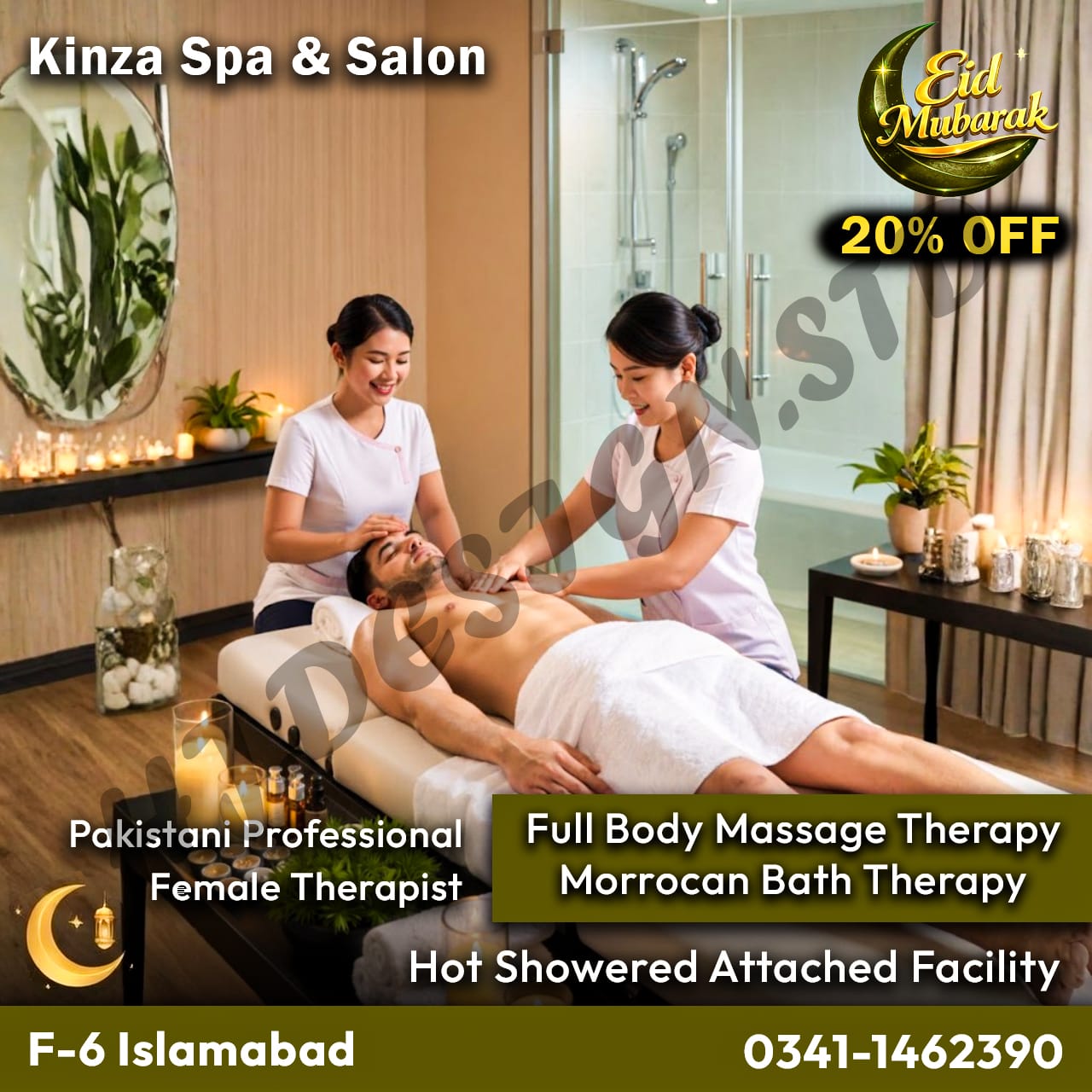 Kinza Spa&Saloon Facebook ad from Mar 18, 2026
