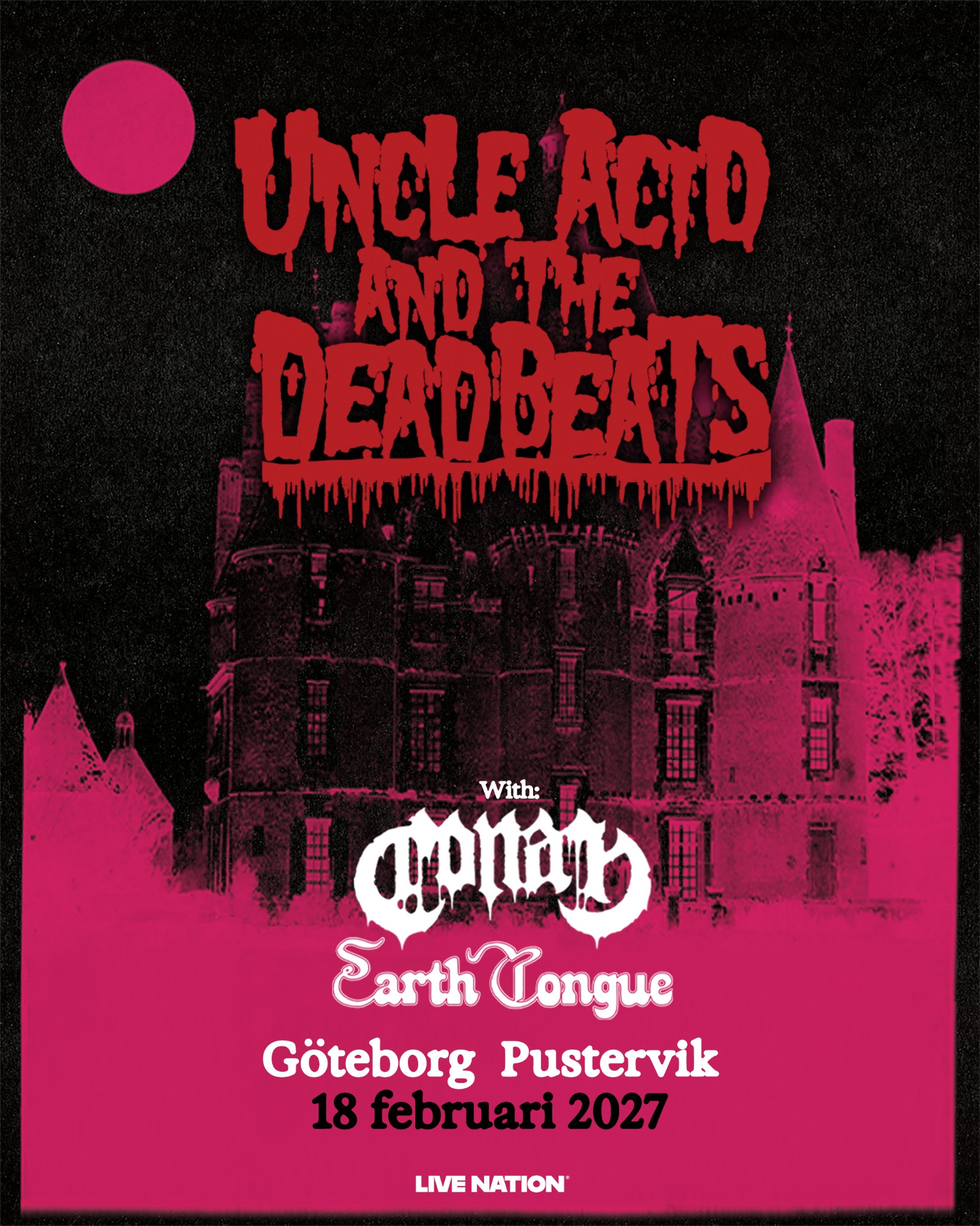 Live Nation Sweden Facebook ad: Uncle Acid and The Deadbeats | 18 februari 2027 |…