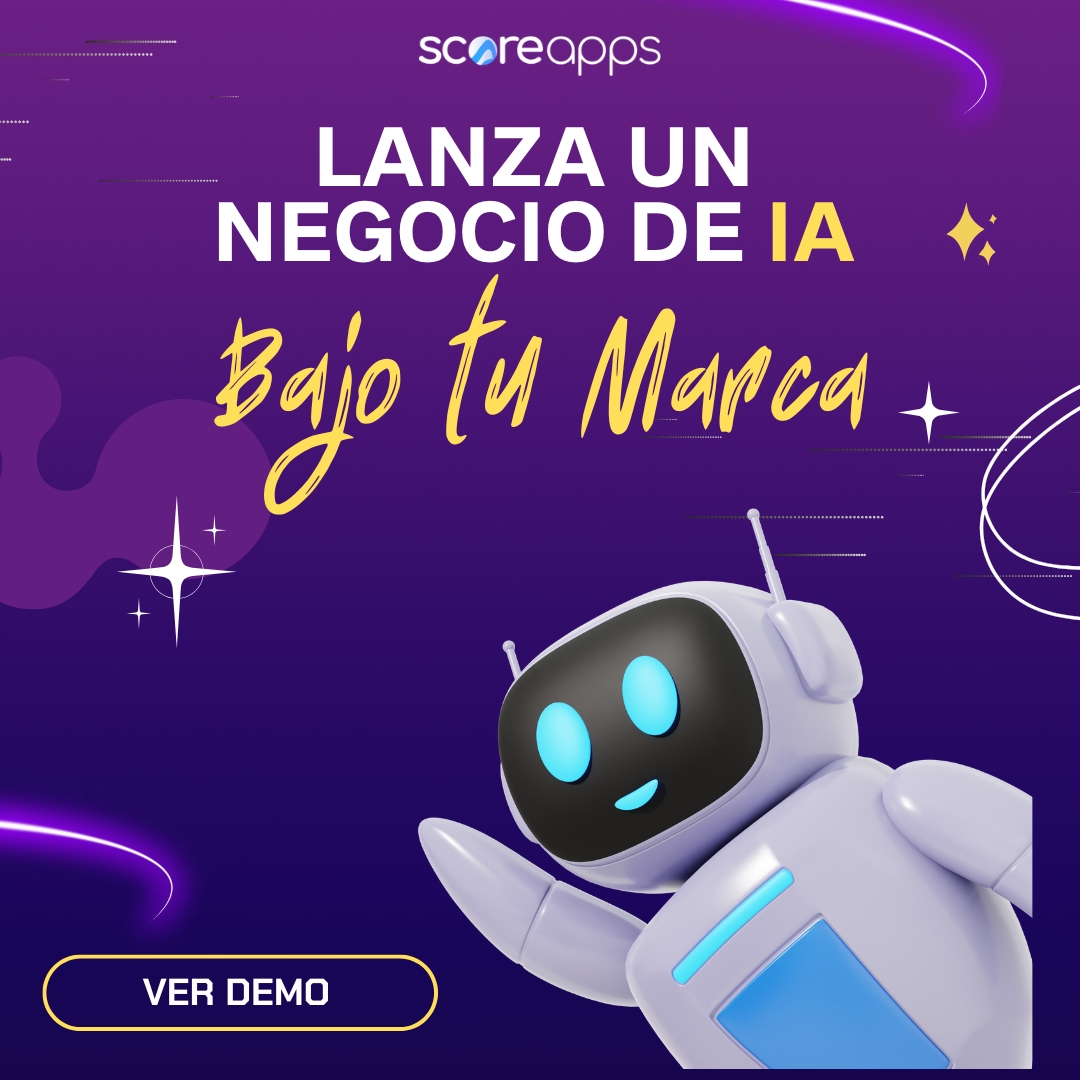 Scoreapps.com Facebook ad: Monta un negocio de IA bajo tu marca…