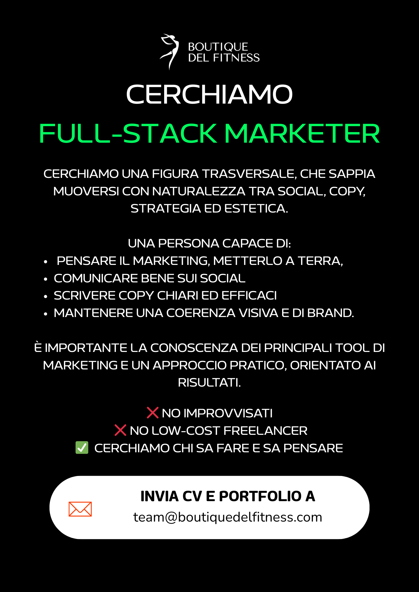 Boutique Del Fitness Facebook ad: Candidati ora