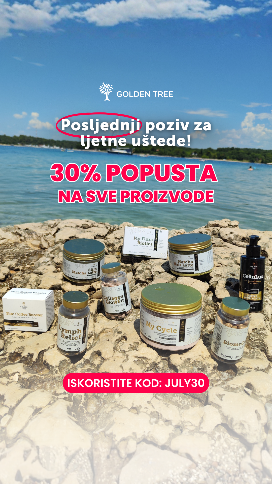 Golden Tree Hrvatska Facebook ad: Ljetni favoriti 30 % povoljnije