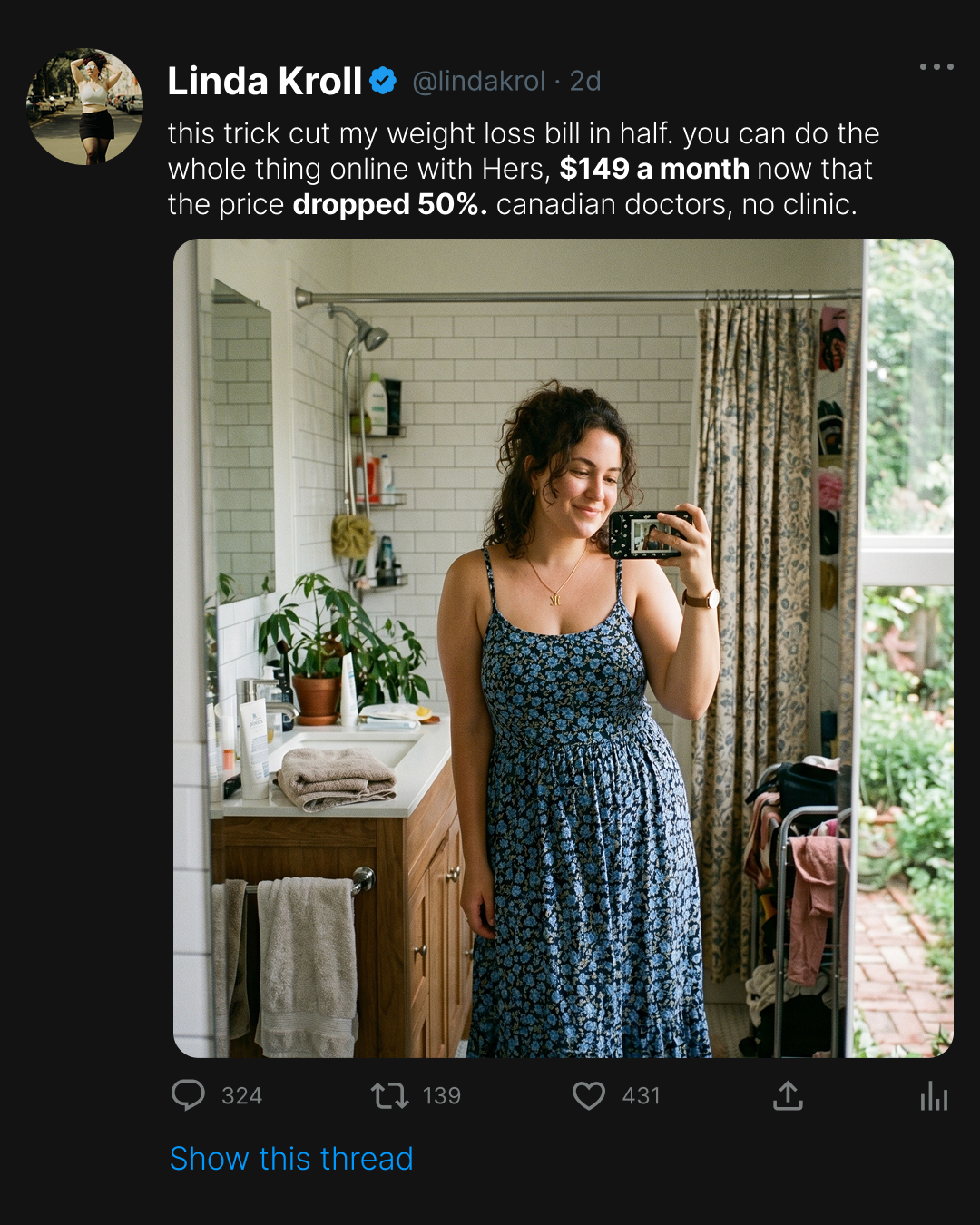 Hers Facebook ad