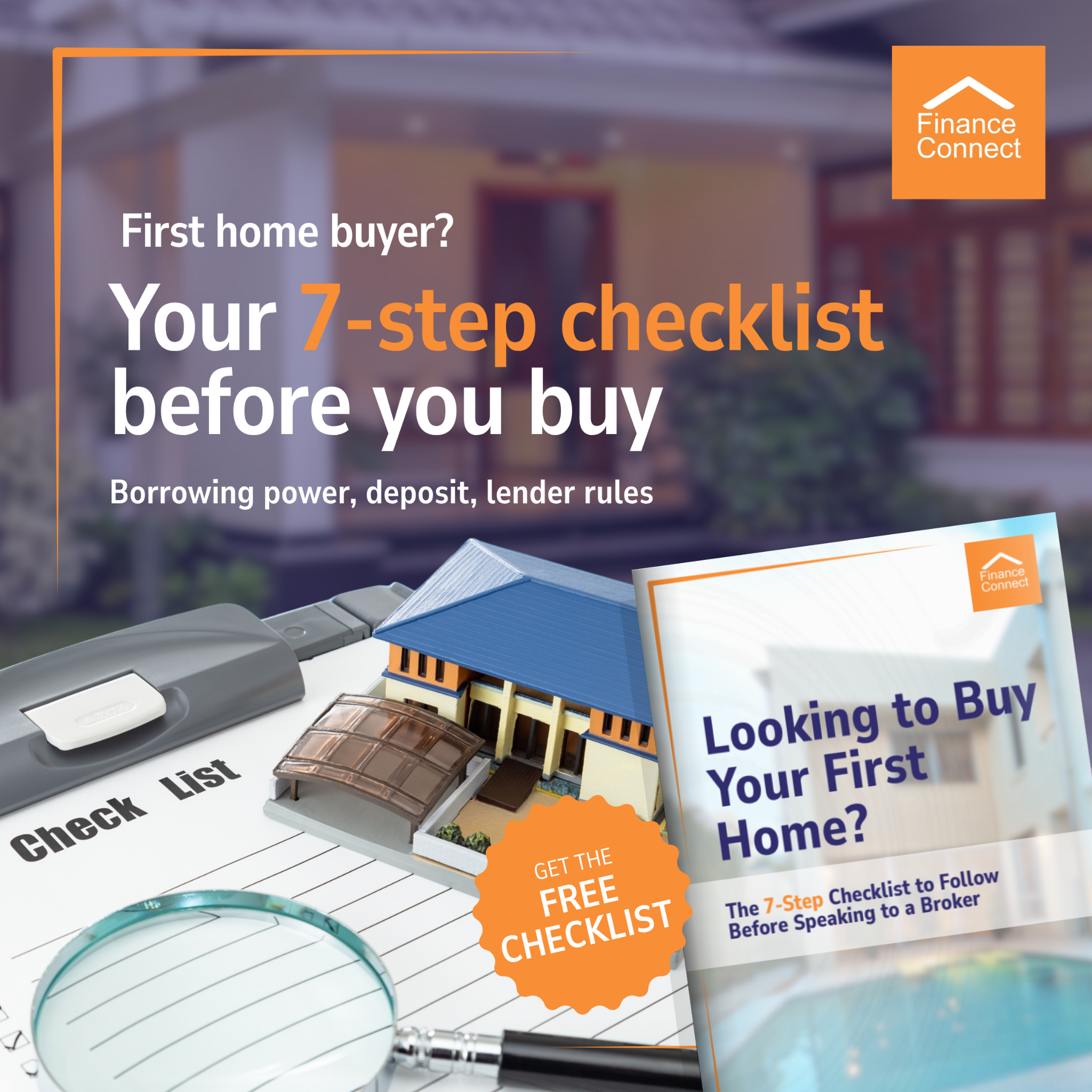 Finance Connect Facebook ad: Your 7-step home buying checklist