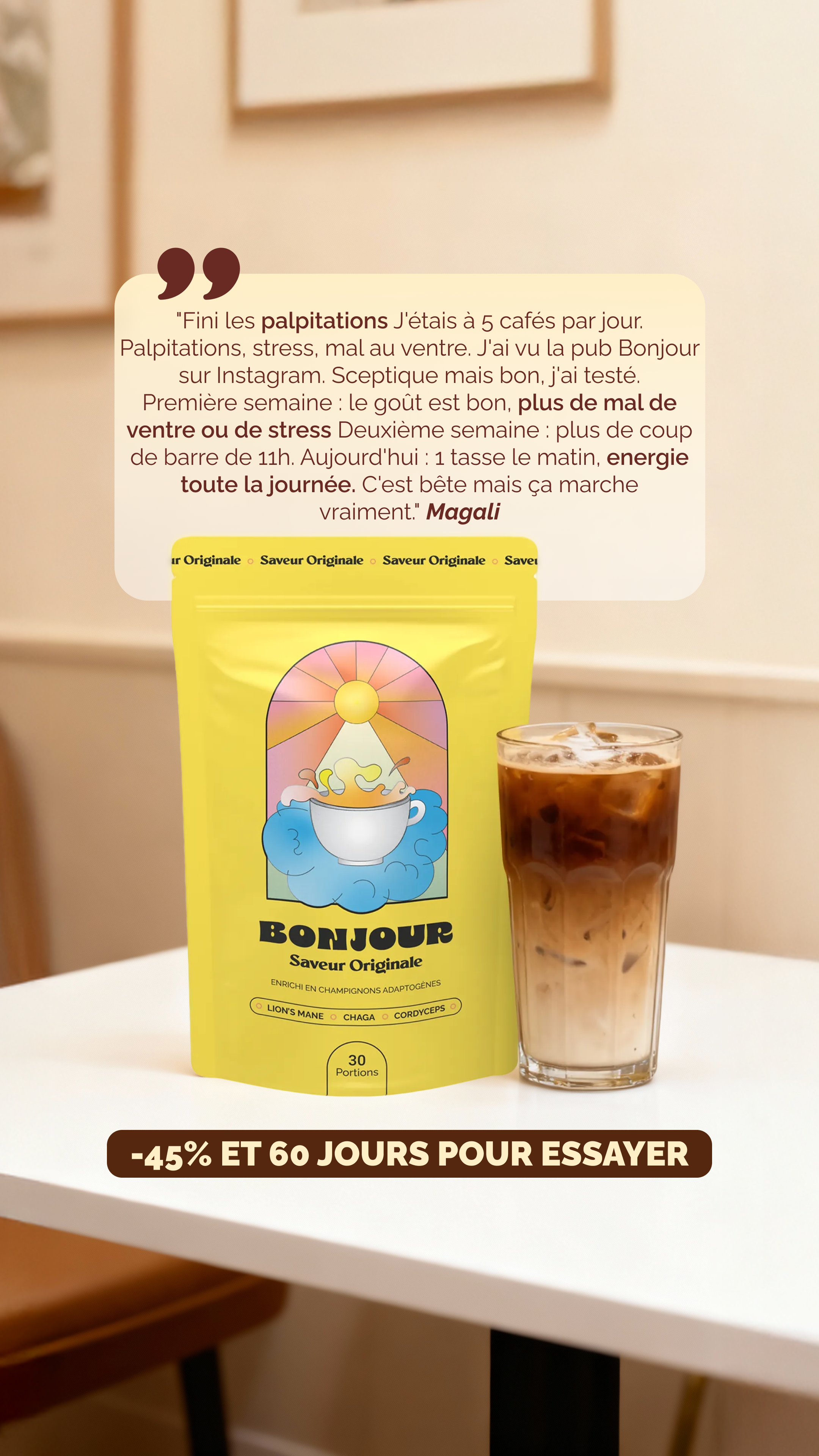 Bonjour Facebook ad