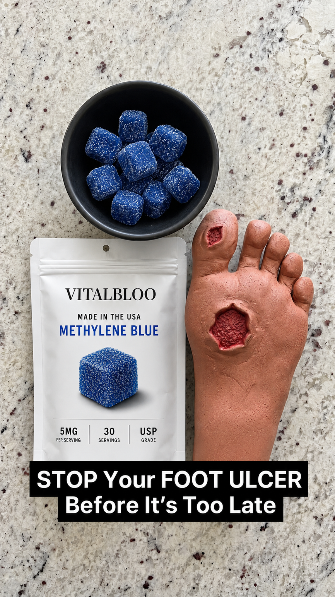 VitalBloo Facebook ad: I tell my NEUROPATHY patients to take methylene blue…