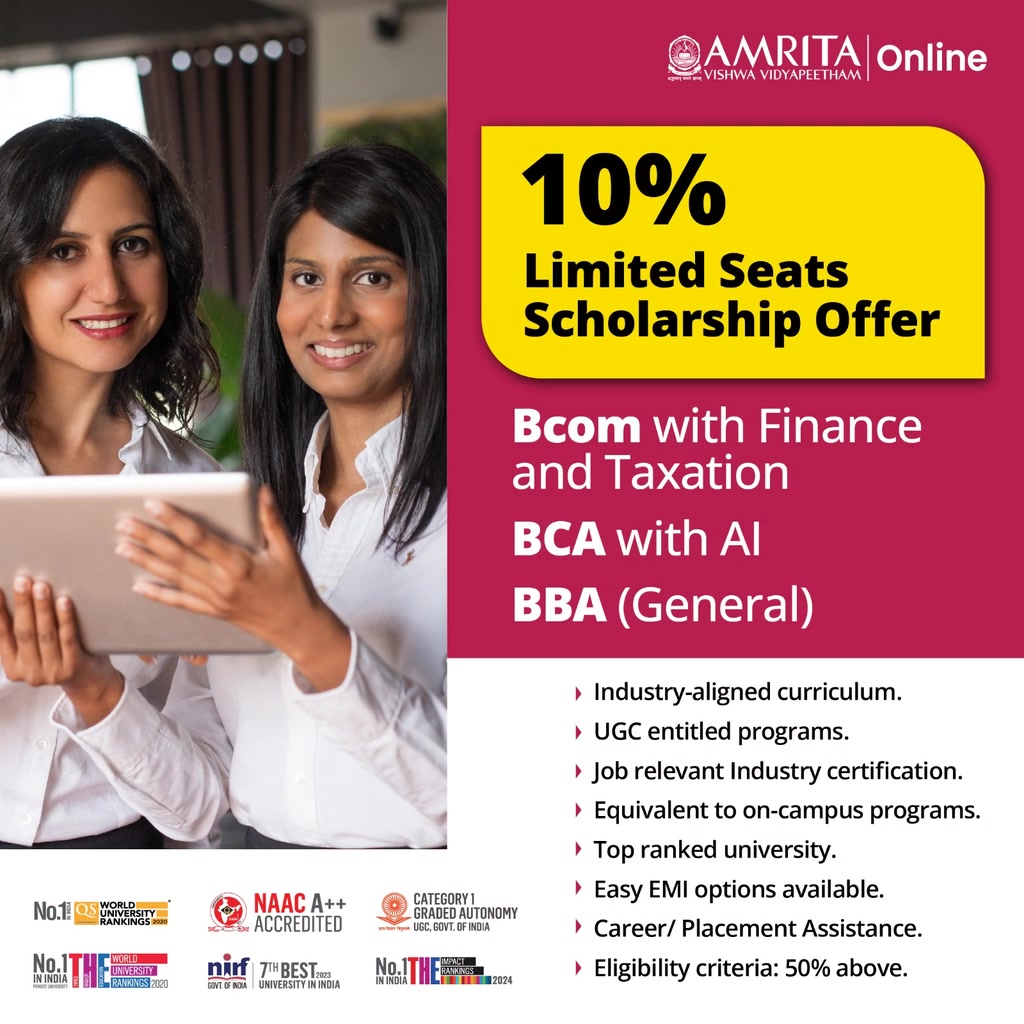 Amrita Ahead Online Courses Facebook ad
