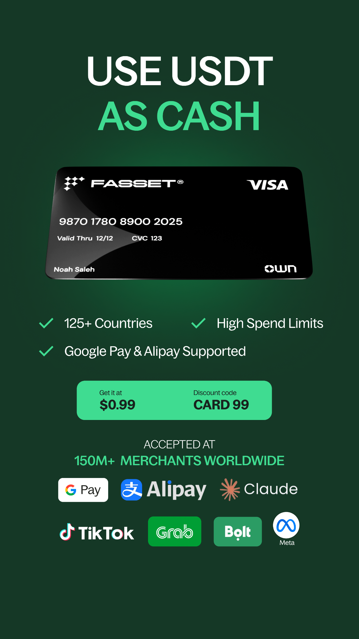 Fasset Facebook ad: Fasset: Global Digital Bank
