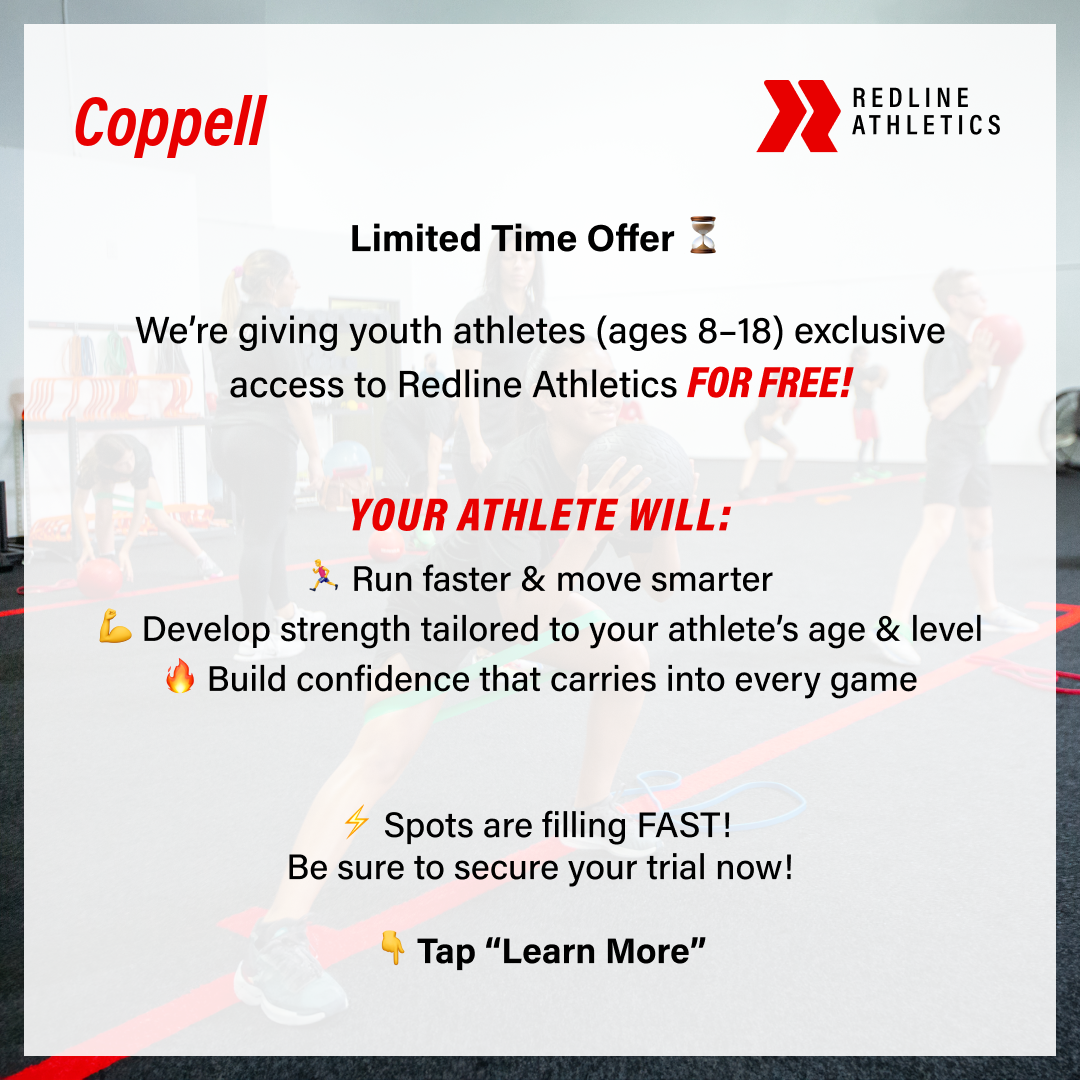 Redline Athletics - Coppell Facebook ad: Youth Athletic Training in Coppell