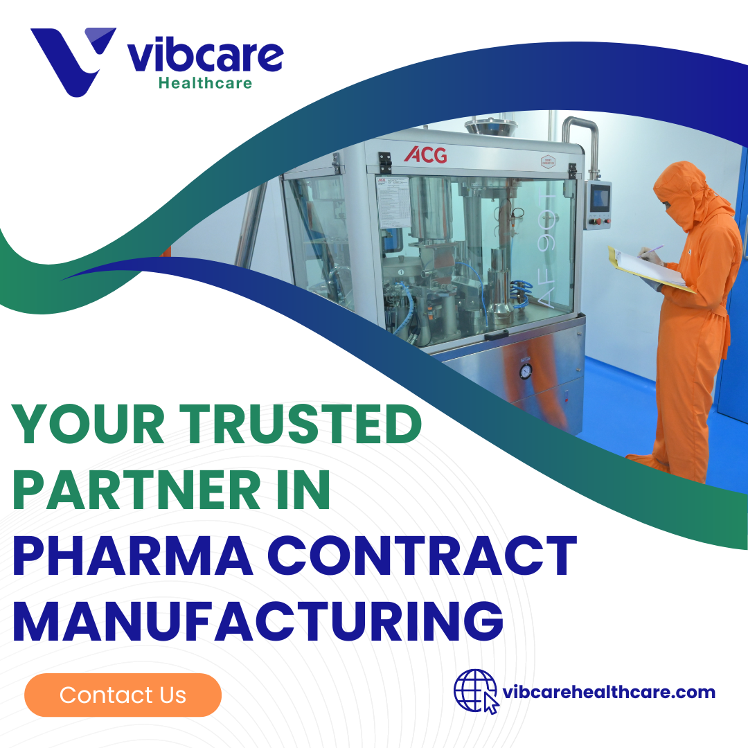Vibcare Pharma Facebook ad: Partner with us for high-quality contract manufacturing of…
