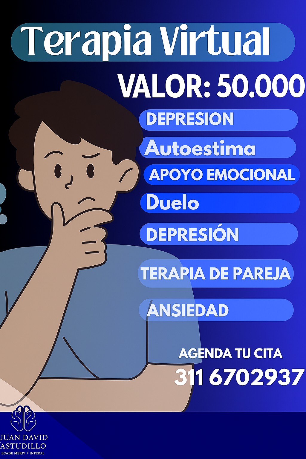 JUAN DAVID ASTUDILLO Facebook ad: TERAPIA VIRTUAL