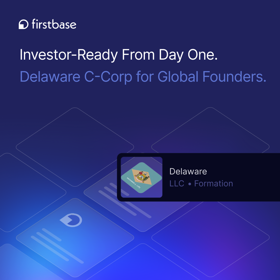 Firstbase Facebook ad: Your startup checklist, auto-checked.