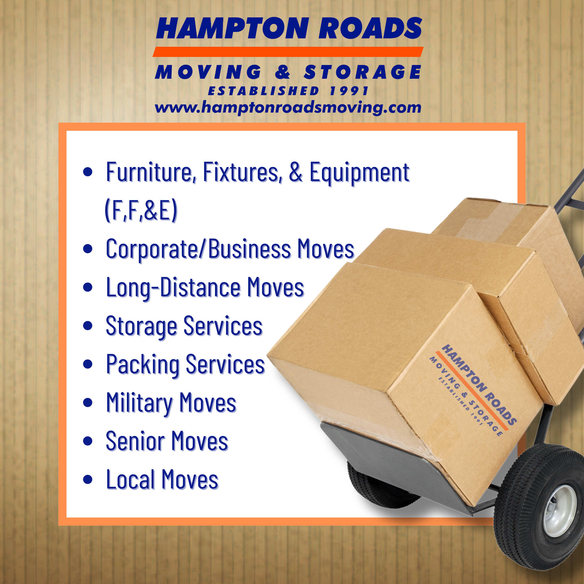 Hampton Roads Moving and Storage Facebook ad