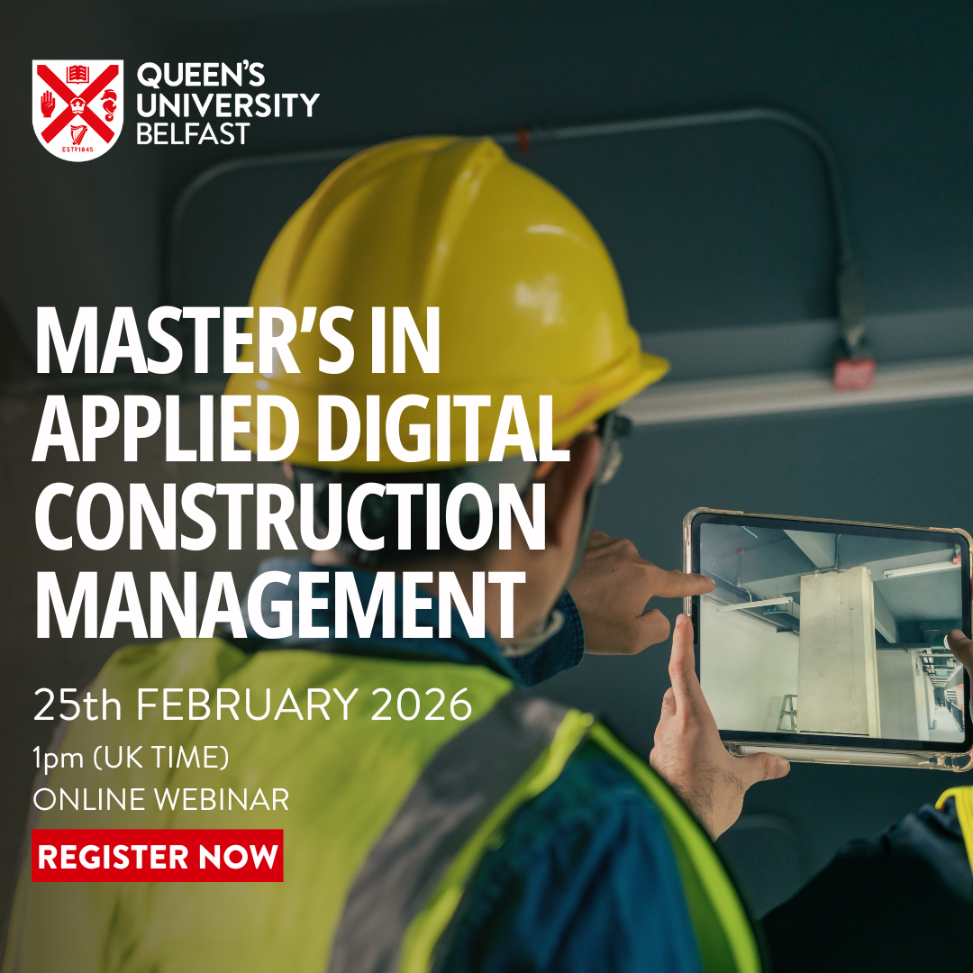 QUB - School of Natural and Built Environment Facebook ad from Jan 29, 2026