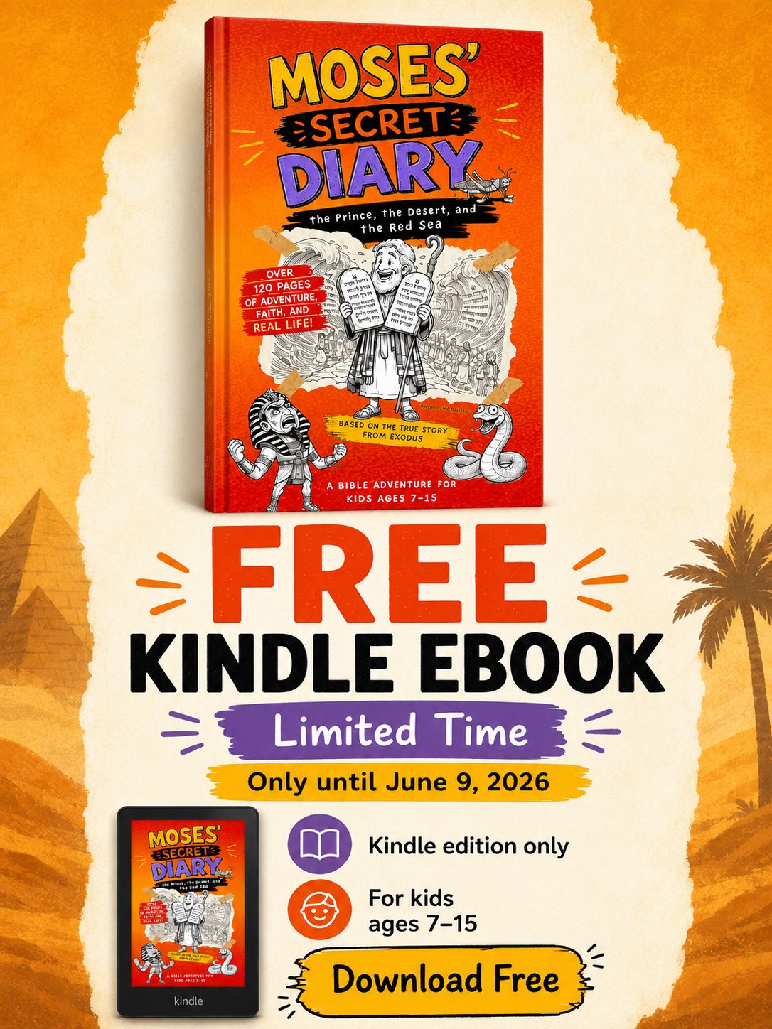 Fawelo Facebook ad: MOSES' SECRET DIARY, Bible Stories for Kids Ages 7-15: The…