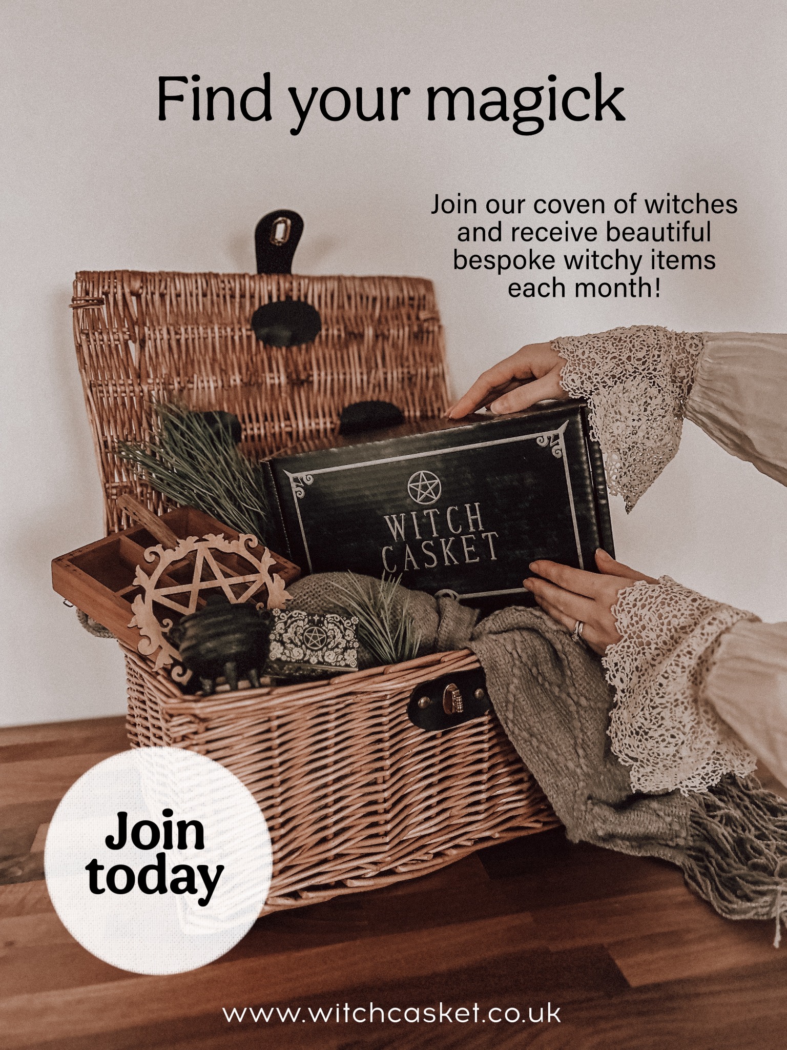 Witch Casket Facebook ad