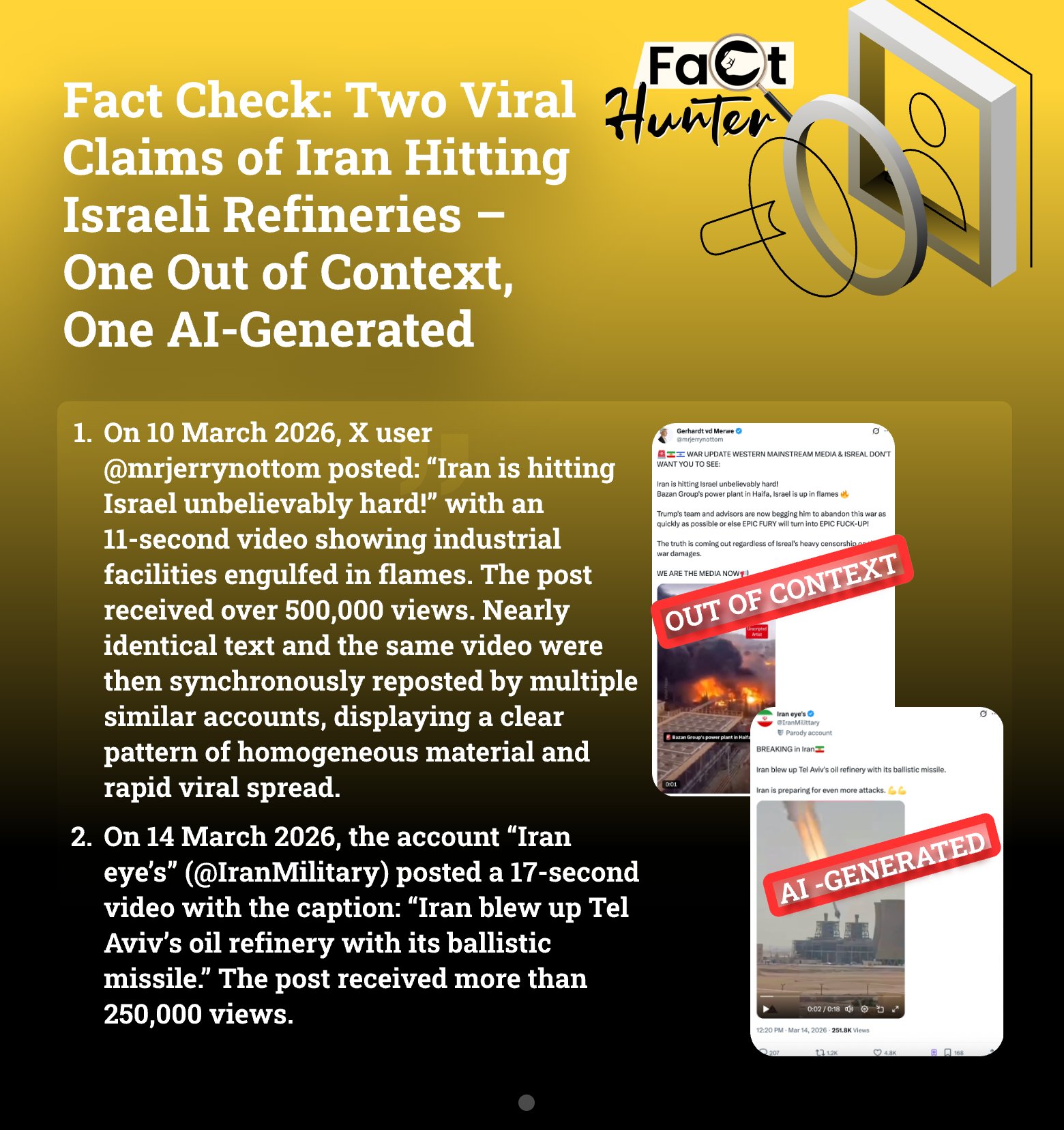 Fact Hunter Facebook ad