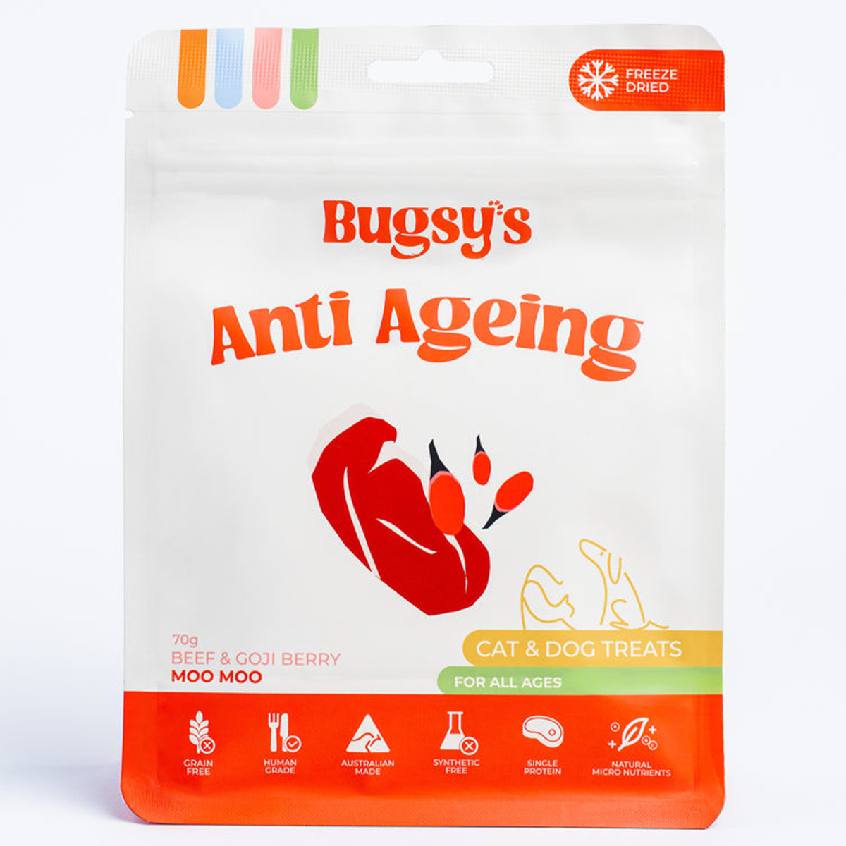 Bugsy's Facebook ad: Nutritionists know it, vets recommend it, dogs love…
