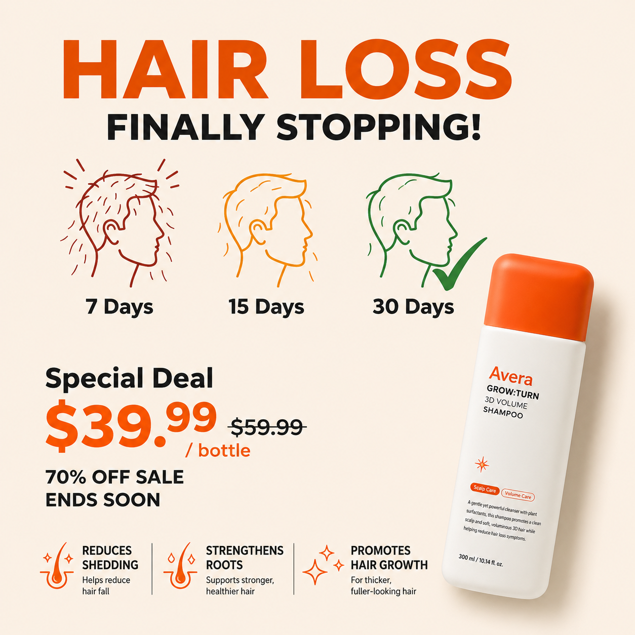 Avera Hair Care Facebook ad